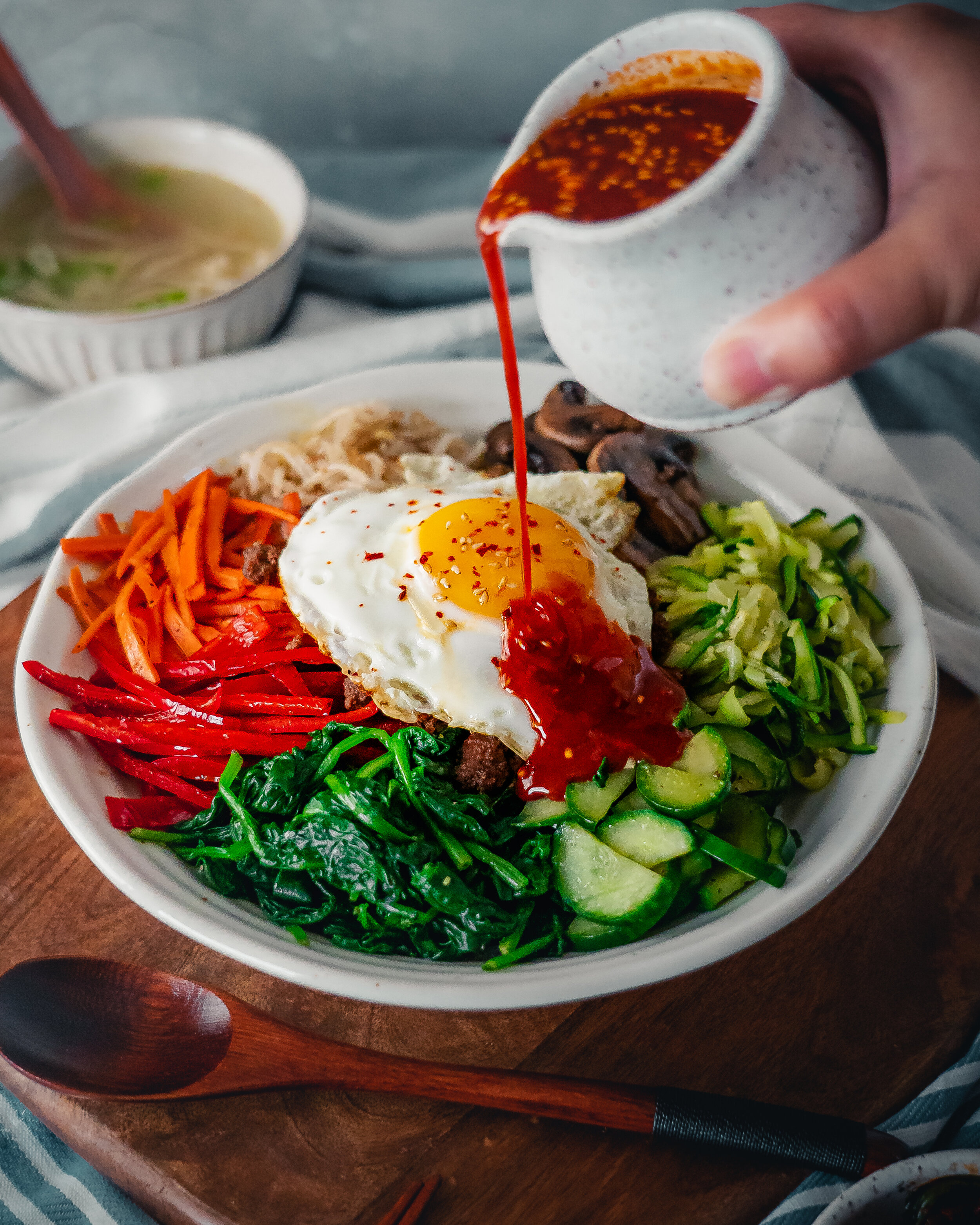 Bibimbap Mixed Rice with Vegetables Korean Rice Bowl — The Spice