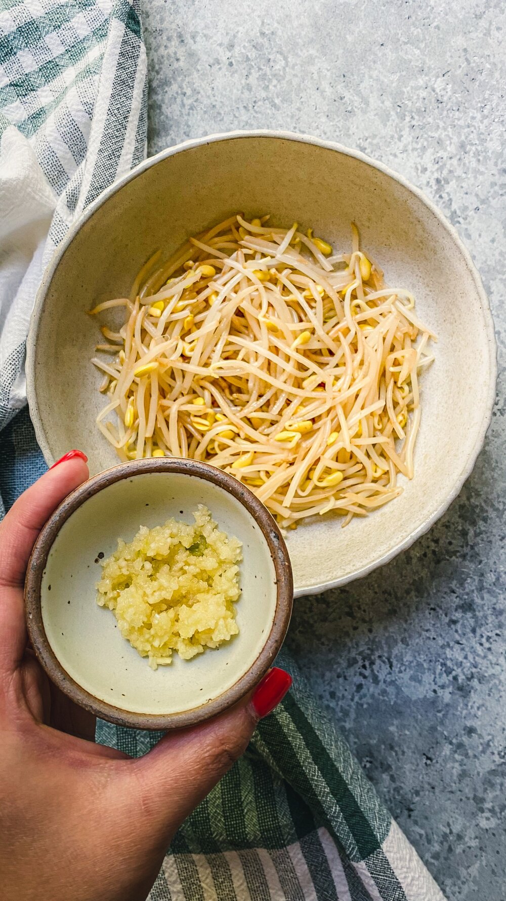 Add 1 clove of grated garlic.
