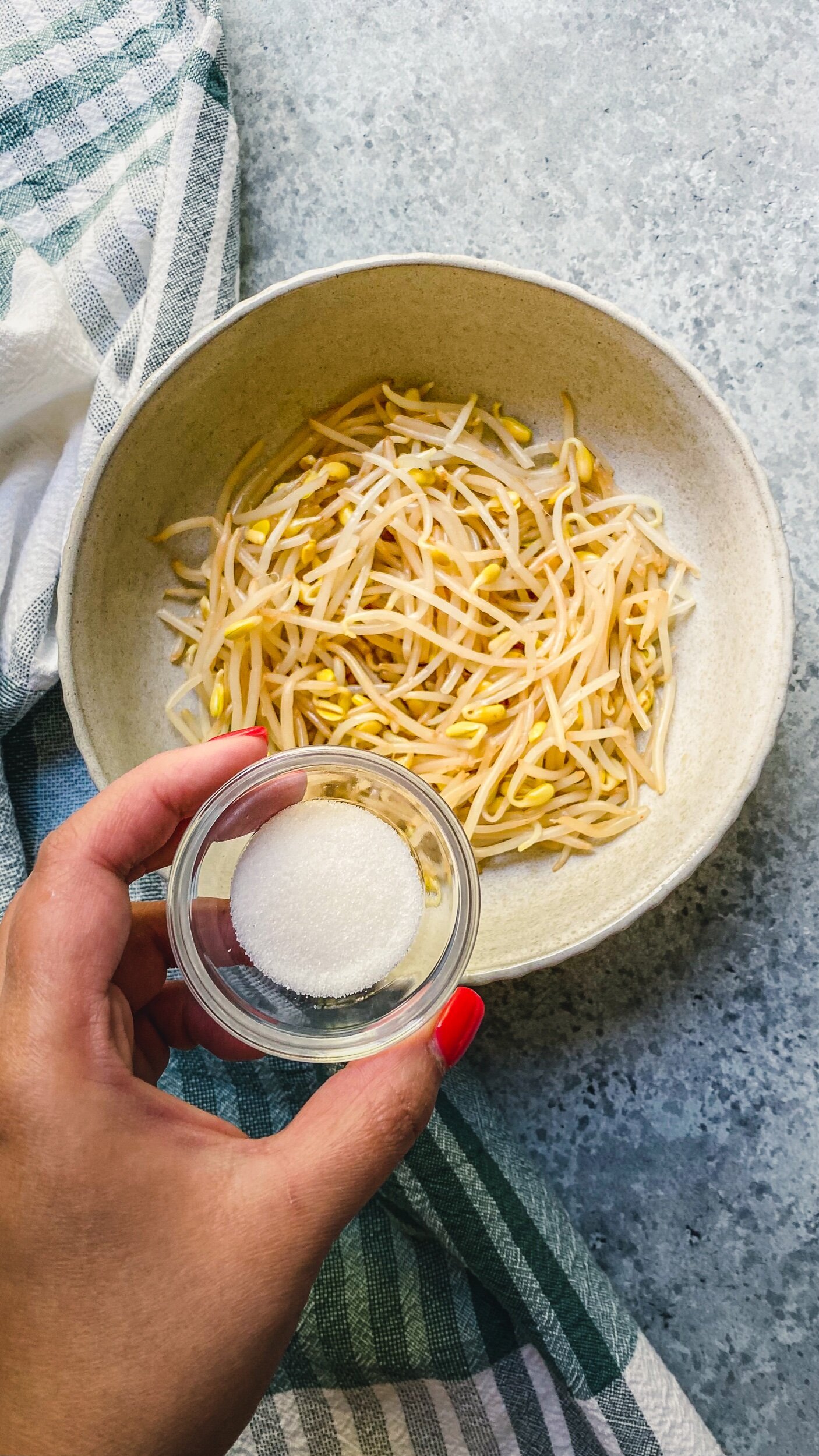 Add 1/4 tsp of sugar and a pinch of ground black pepper.