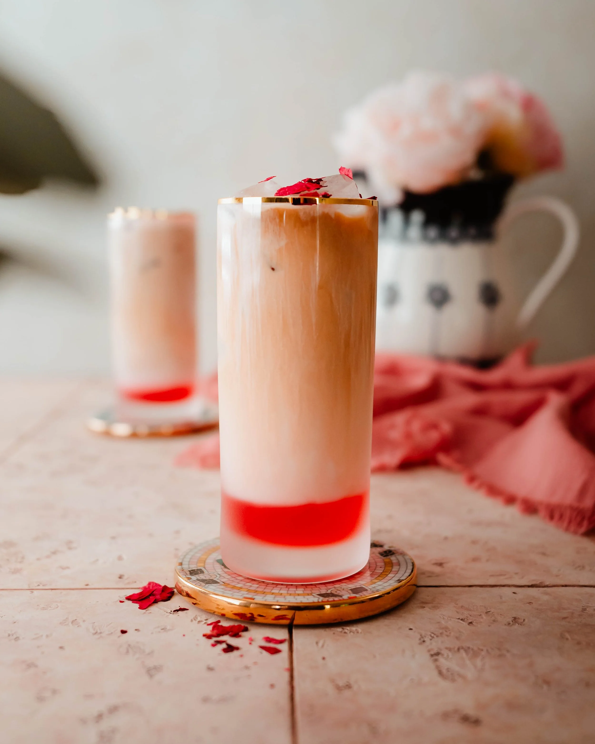 Coffe Latte Roses Iced Coffee Rosé | Rooh Afza Iced Latte | Ramadan Recipes — The Spice ...