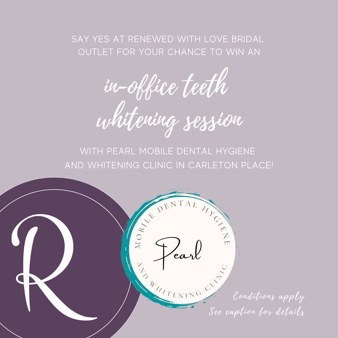 { You Could Win&hellip; }

&bull;&bull;&bull;

Brides-to-be! 👰🏻&zwj;♀️👰🏽&zwj;♀️👰🏼&zwj;♀️

When you purchase your gown with us during the month of May, you will be entered into a draw to win an ✨in-office teeth whitening session✨ with Pearl Mobi