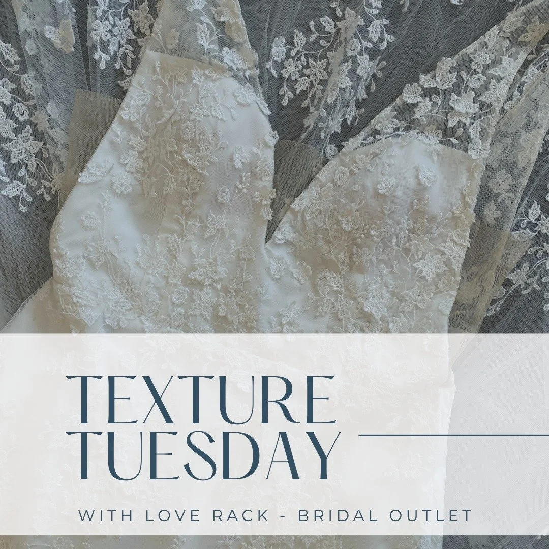 Happy Texture Tuesday! This week's featured dress is Aliyah, a lovely tulle sheath with whimsical 3D floral elements! Come visit her and hundreds of other dresses at With Love Rack!

#YOW #ottawawedding #ontariowedding #bridalstyle #bridalgown #weddi