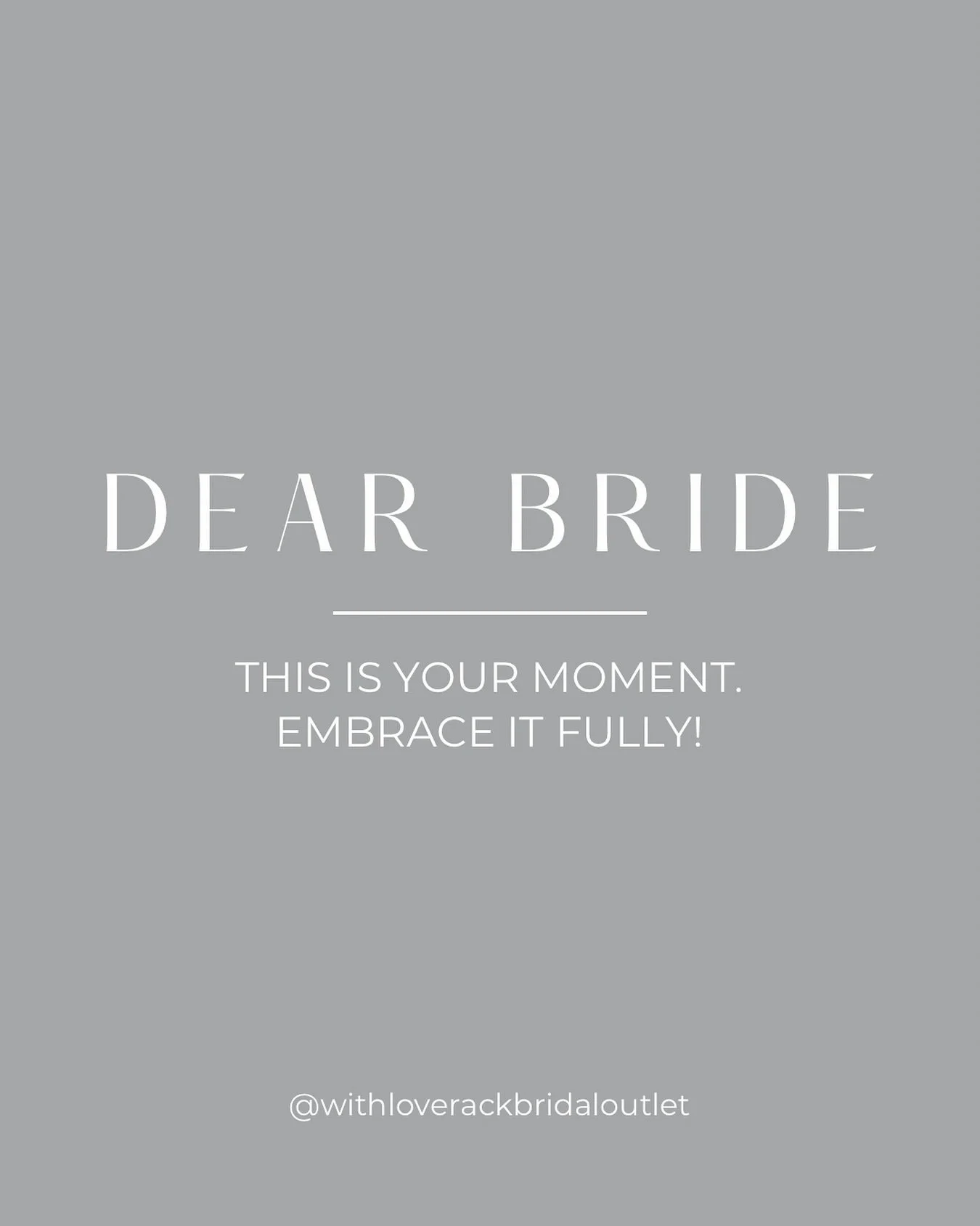 You&rsquo;re reminder to take a breath and be fully present. 🫶🏻

#YOW #ottawawedding #ontariowedding #bridalstyle #bridalgown #weddingdressshopping #weddinggowns #bridalfashion #weddingdresses #bridalboutique #engaged #weddinggown #sayyestothedress