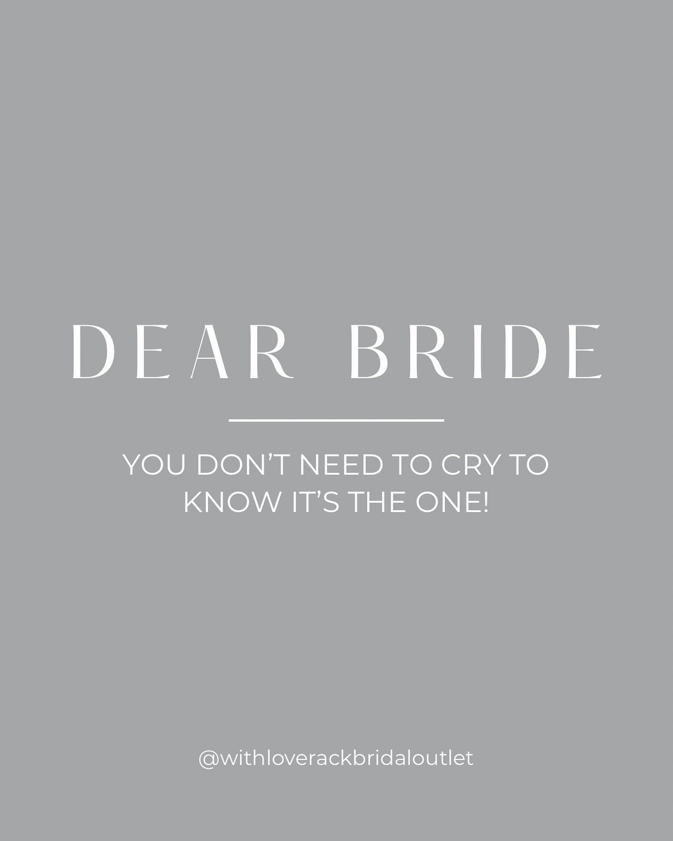 Tears are not a must. And to be perfectly honest, they happen only about 50% of the time. Feeling incredible is enough! 🤍

#YOW #ottawawedding #ontariowedding #bridalstyle #bridalgown #weddingdressshopping #weddinggowns #bridalfashion #weddingdresse