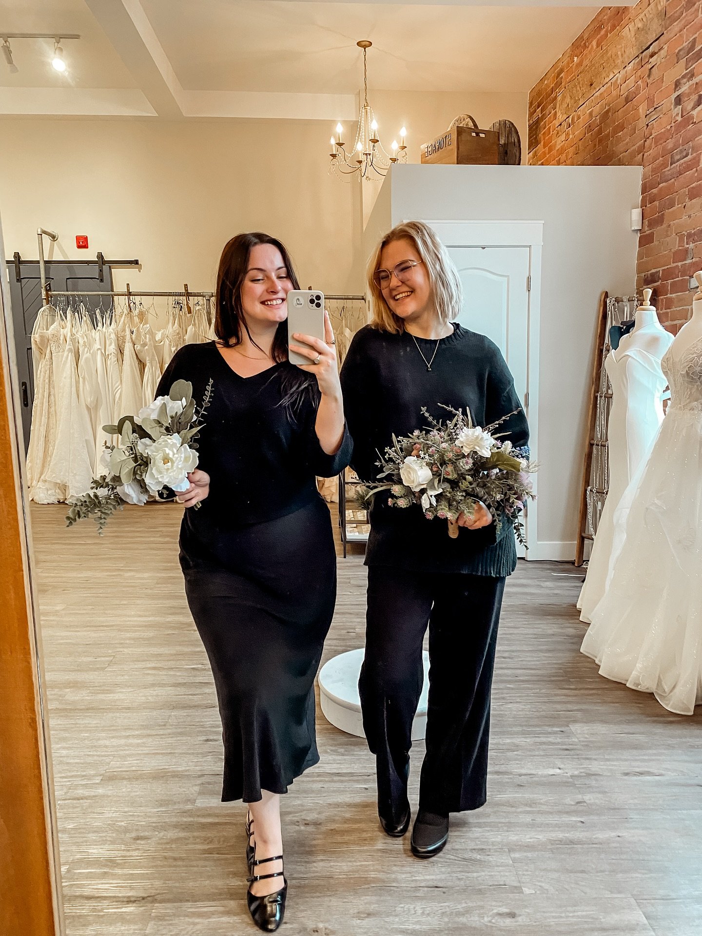 Happy Selfie Saturday! Our bridal consultants have returned from the ghost realm to start November strong! We&rsquo;re ready to find brides their dream dresses! 

#YOW #ottawawedding #ontariowedding #bridalstyle #bridalgown #weddingdressshopping #wed