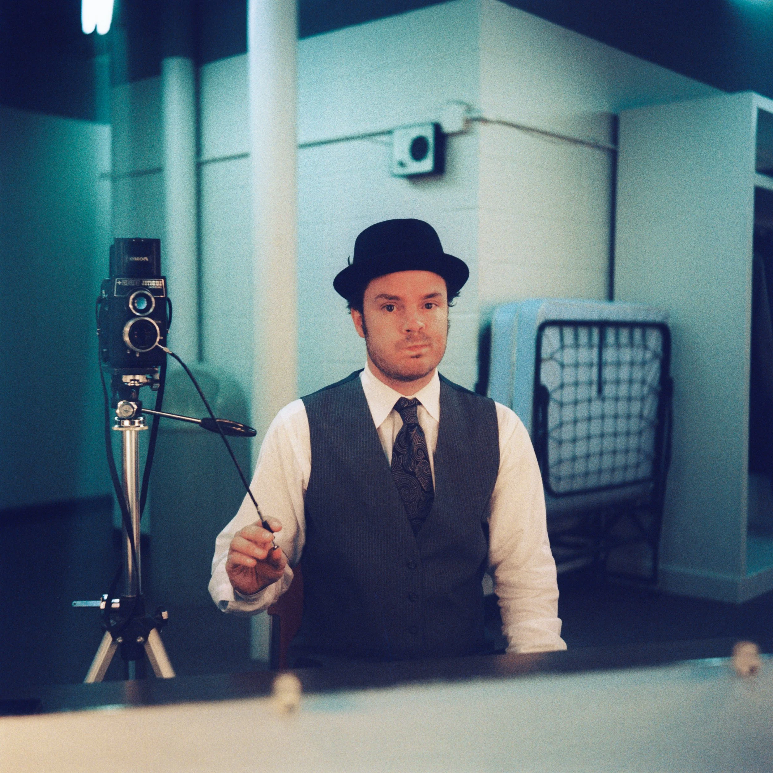 Austin Nevins while on tour with Josh Ritter
2010