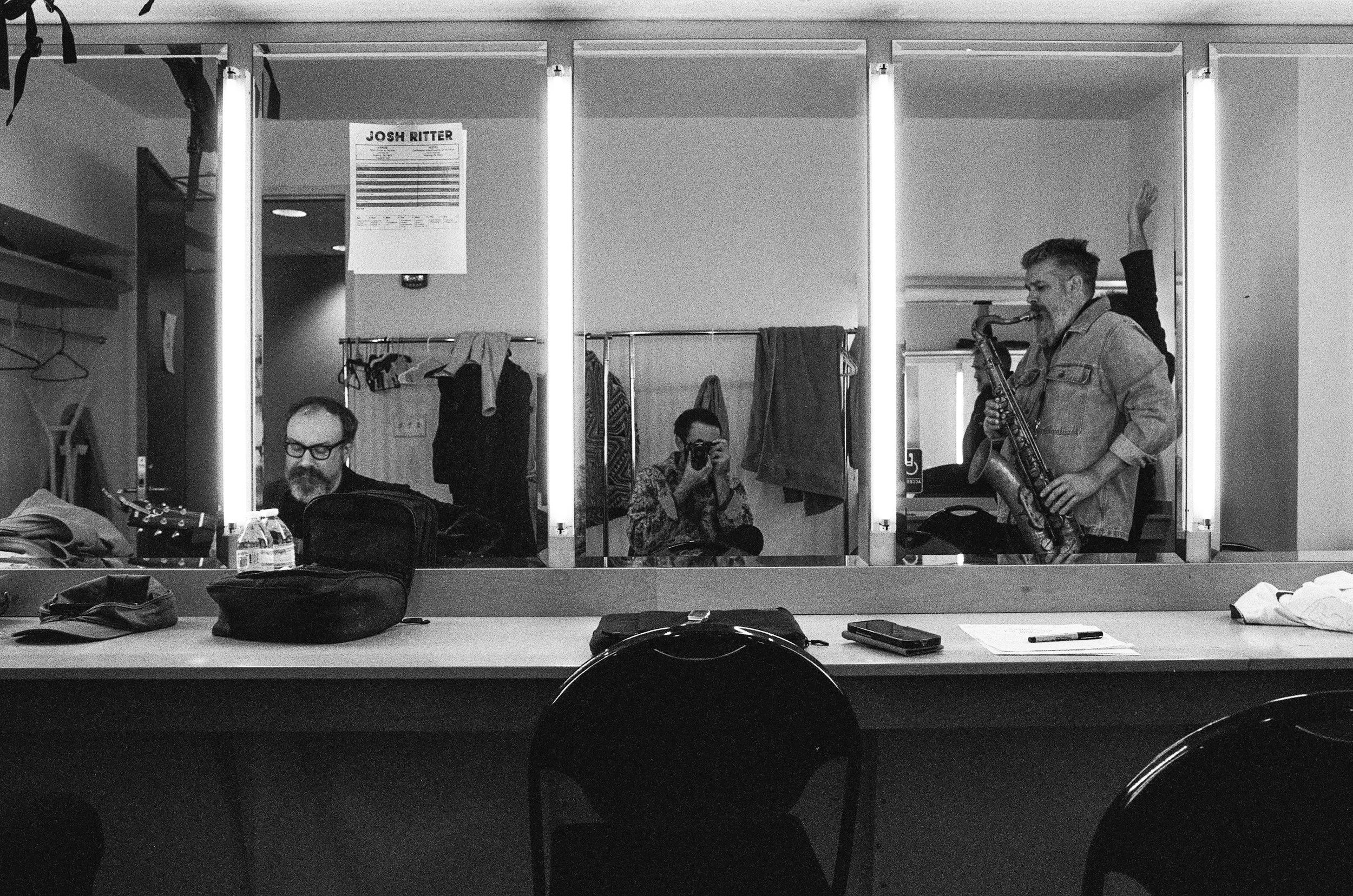 Zachariah Hickman, Sam Kassirer and Matt Douglas back stage at the Lincoln Theater, Washington DC while on tour with Josh Ritter
2023