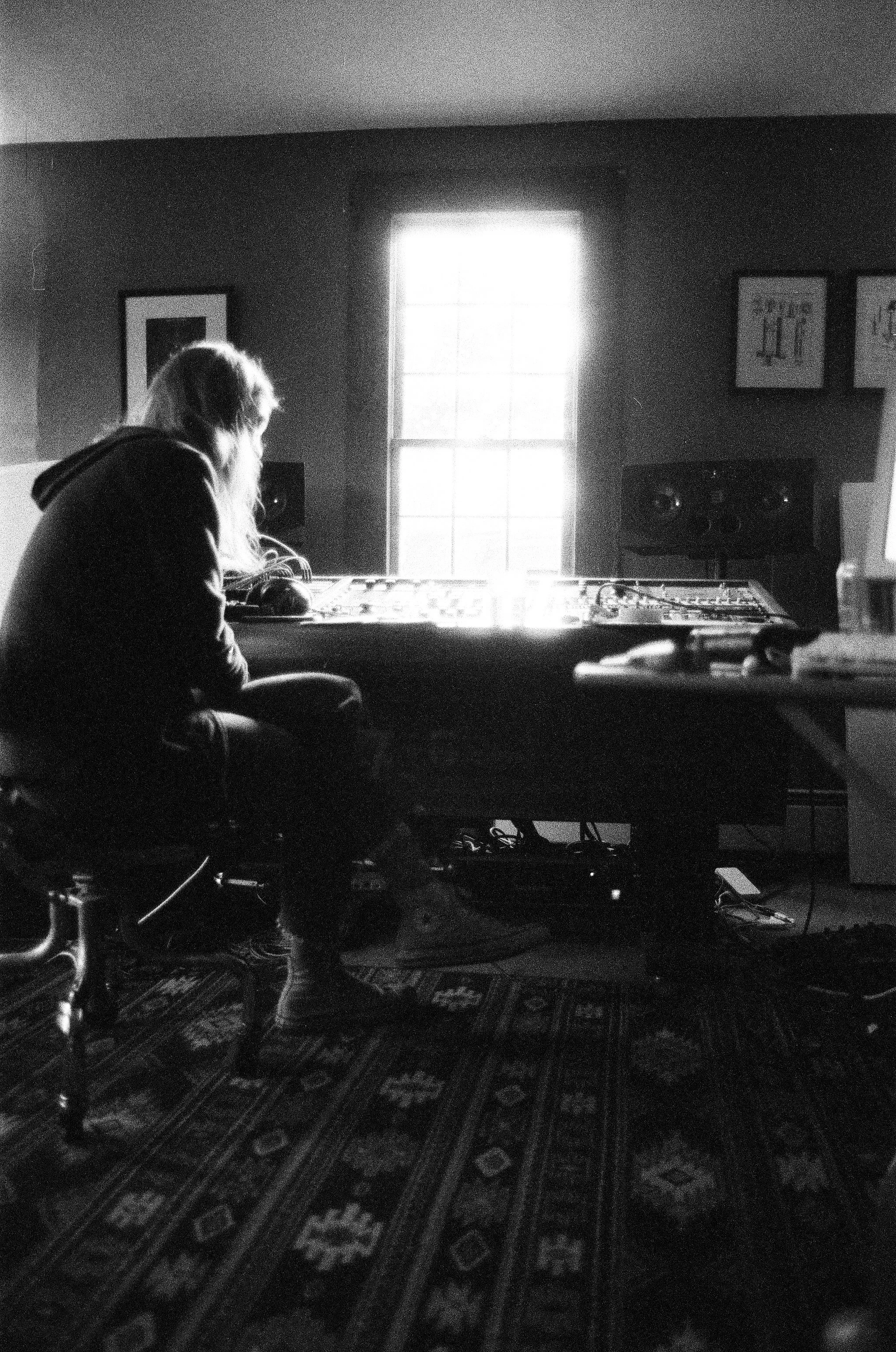 Eleanor Buckland in the control room of the Great North Sound Society listening back to a take from the Lula Wiles album "Shame and Sedition"
2019