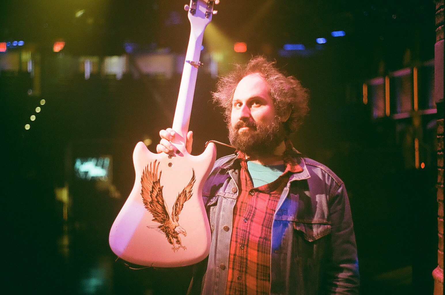 Josh Kaufman on the set of the Seth Meyers show performing with Craig Finn
2017