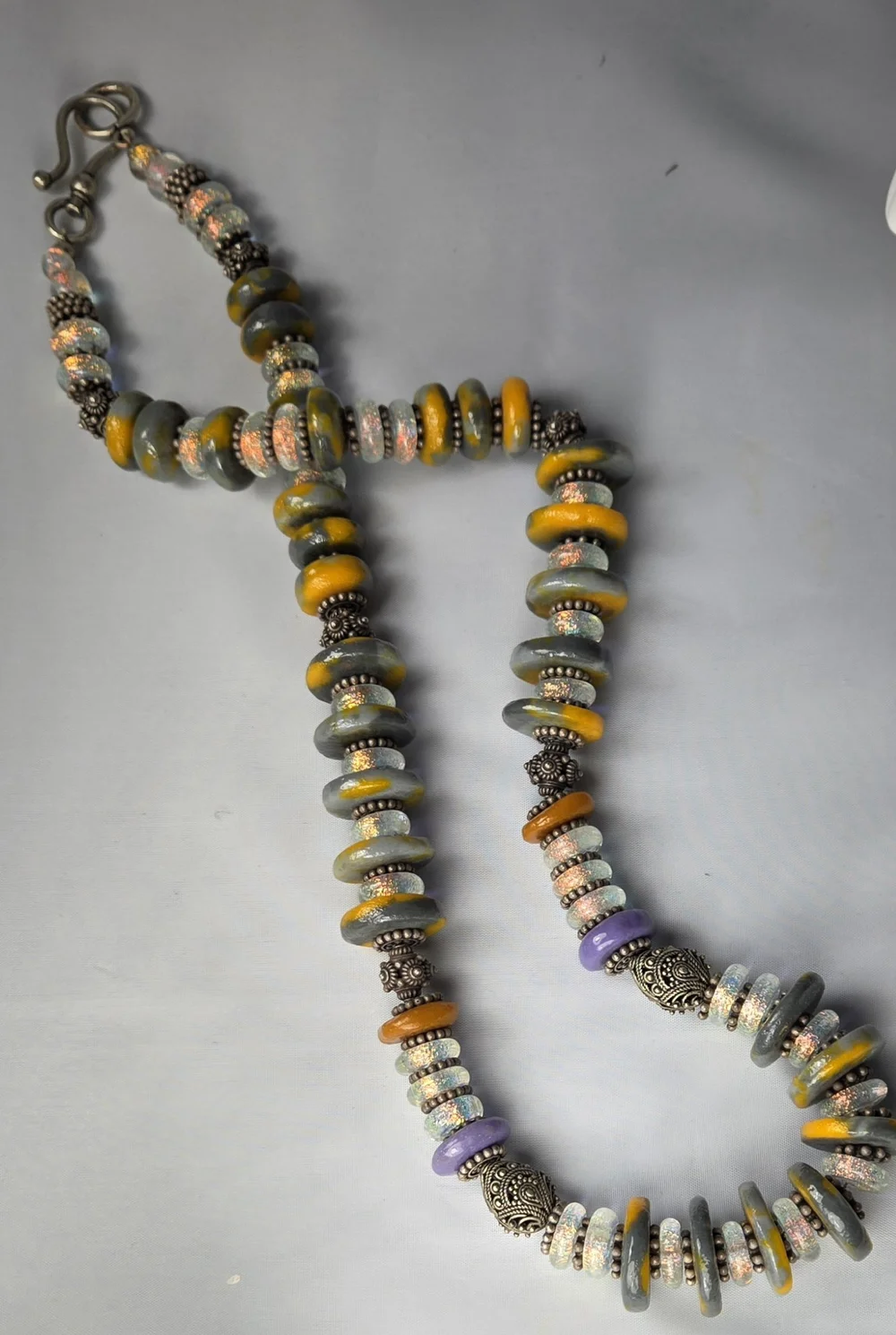 Art Glass Clay, Dichroic Glass, and Bali Silver Beads 26