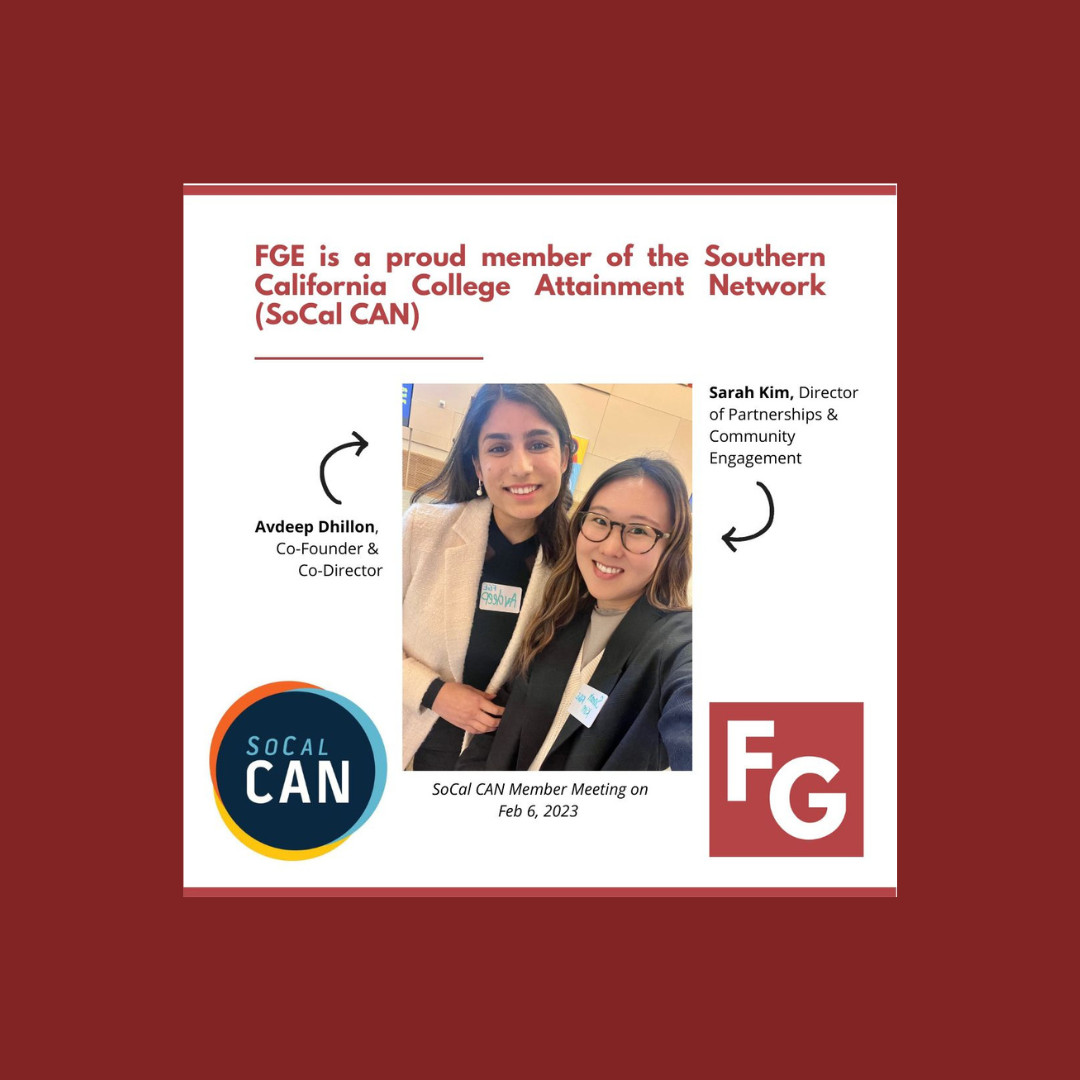 FGE joins Southern CA coalition of 100+ college access organizations