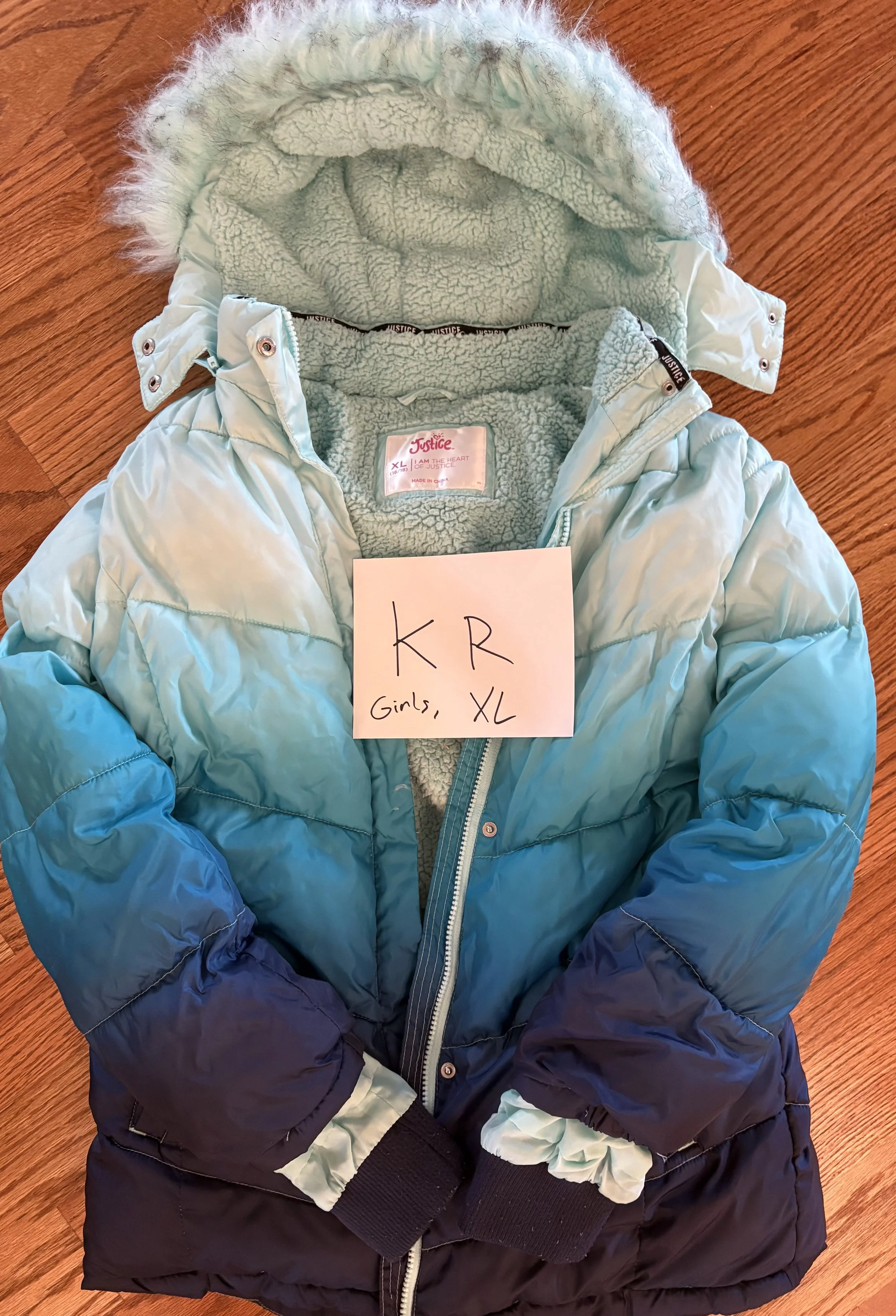 Lot KR girls size XL coat