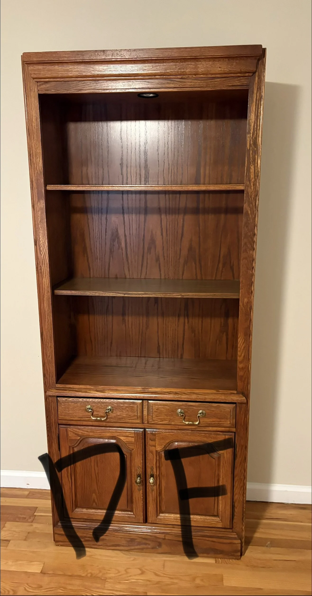 Lot DF heavy wood cabinet tall
