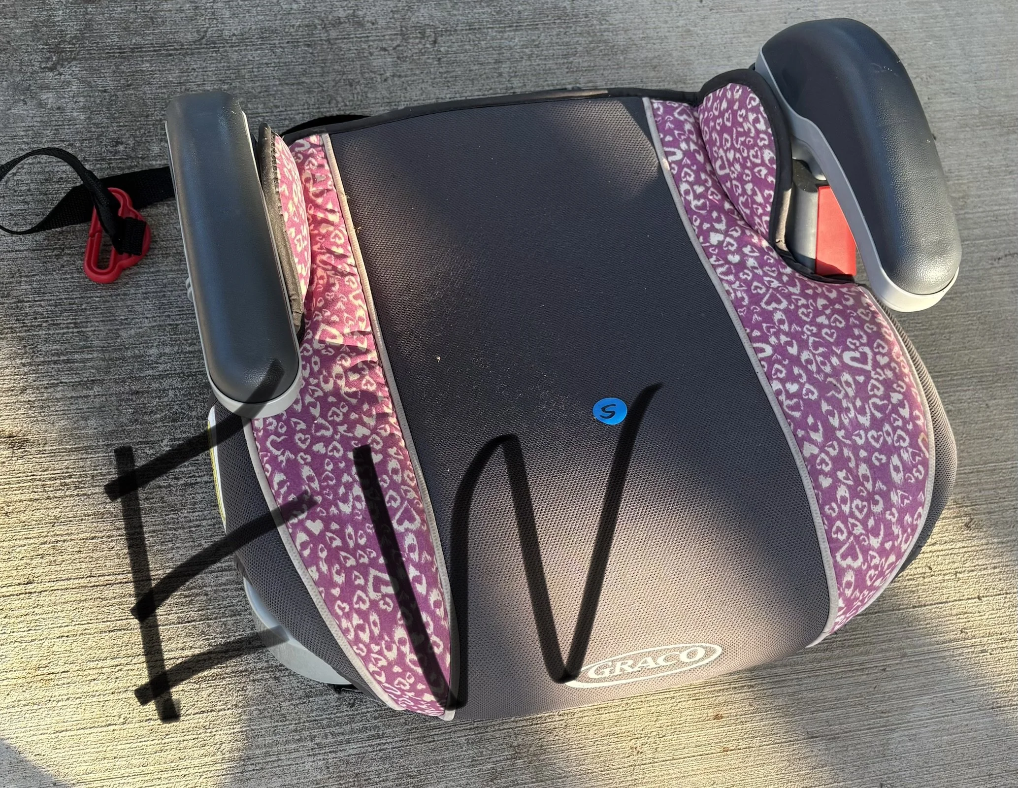 Lot EW booster seat pink gray