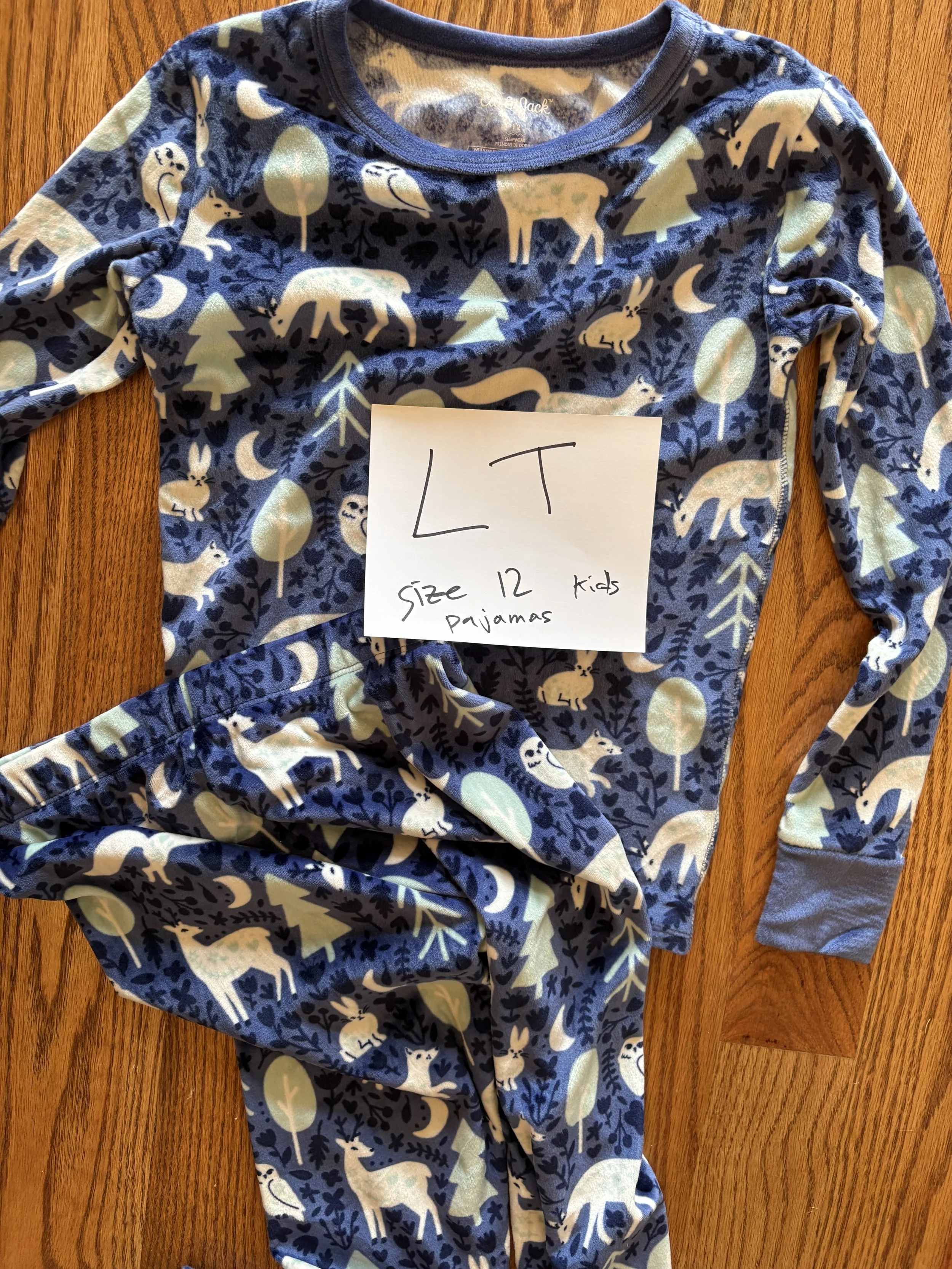 Lot LT size 12 kids pajamas