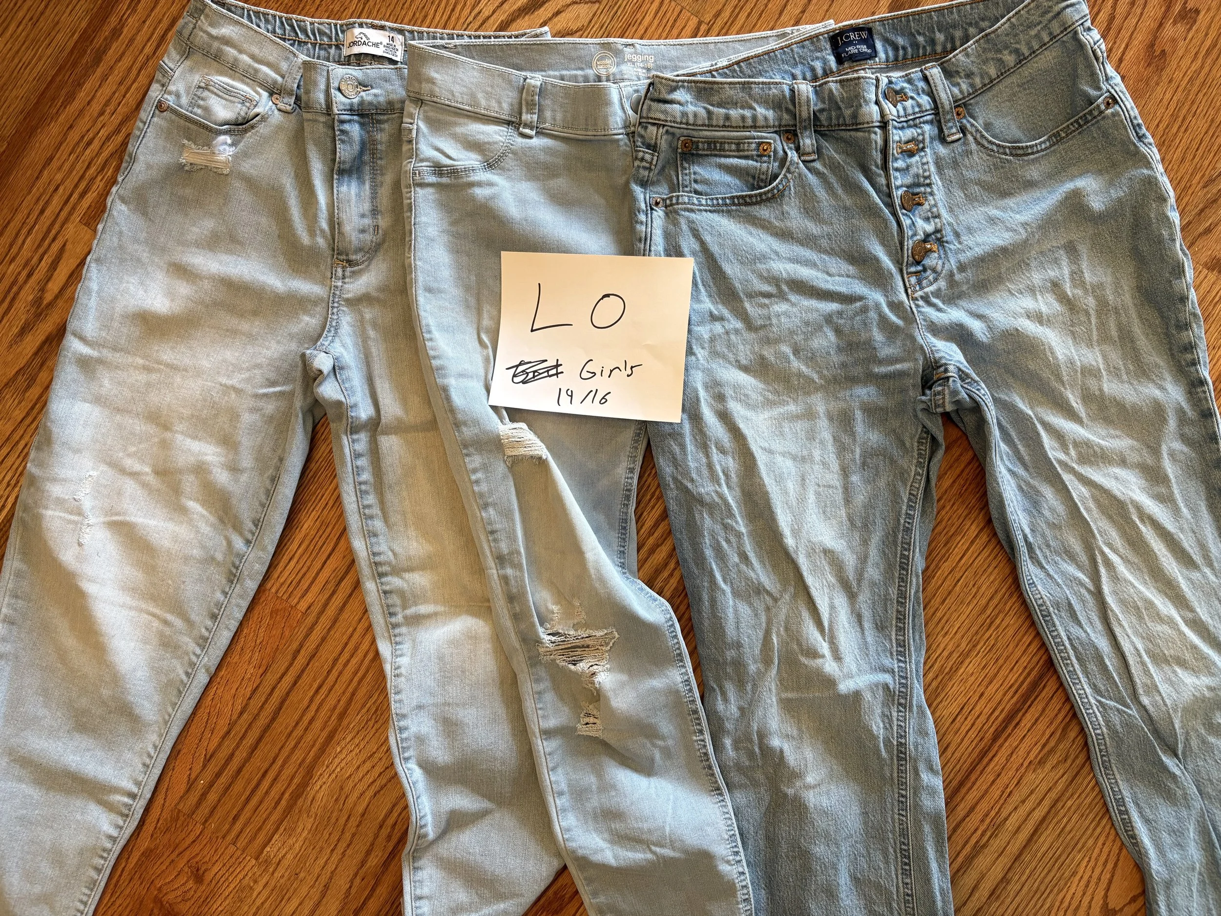 Lot LO girls size 14/16 jeans