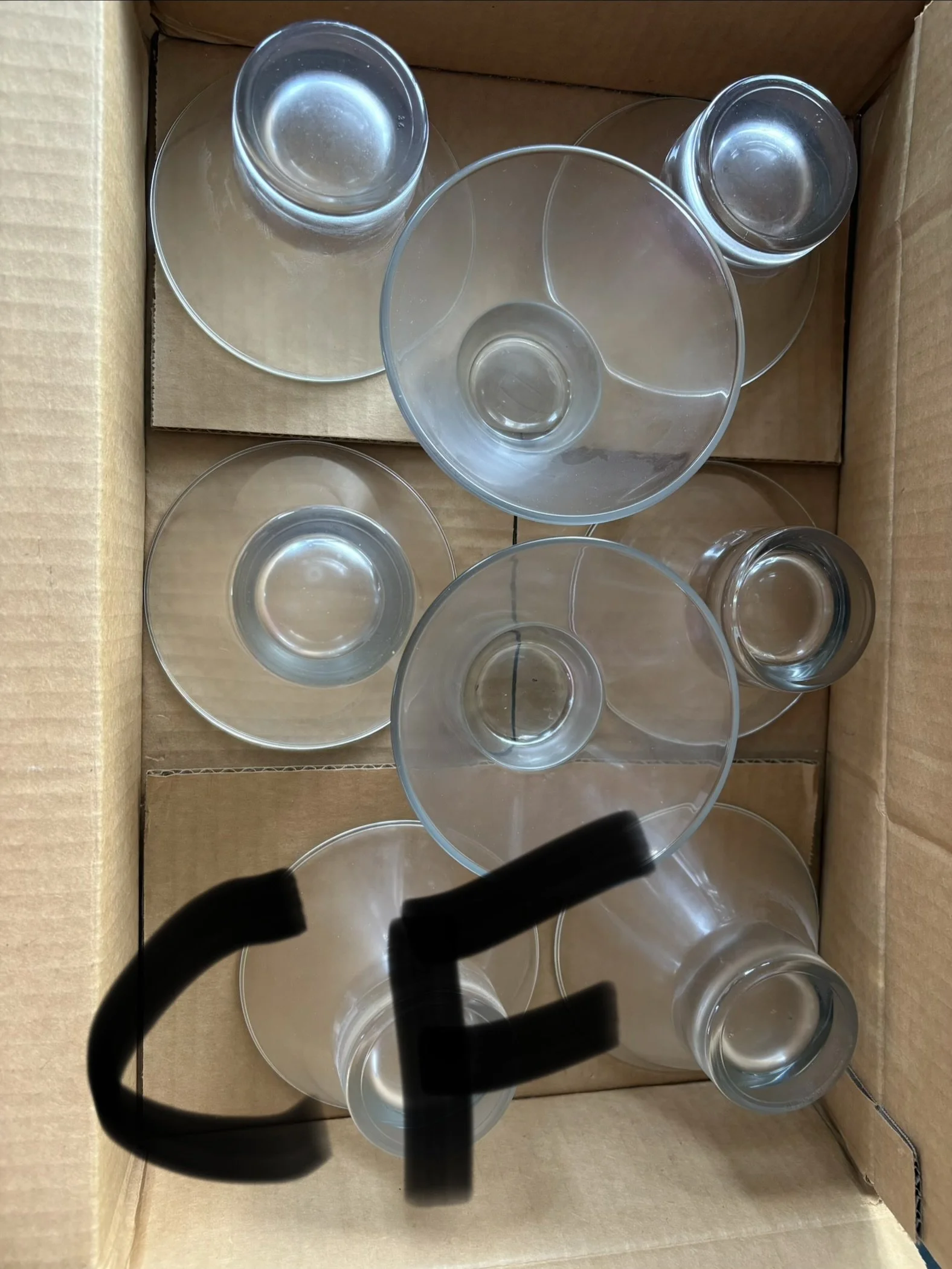Lot CF glass cereal bowls