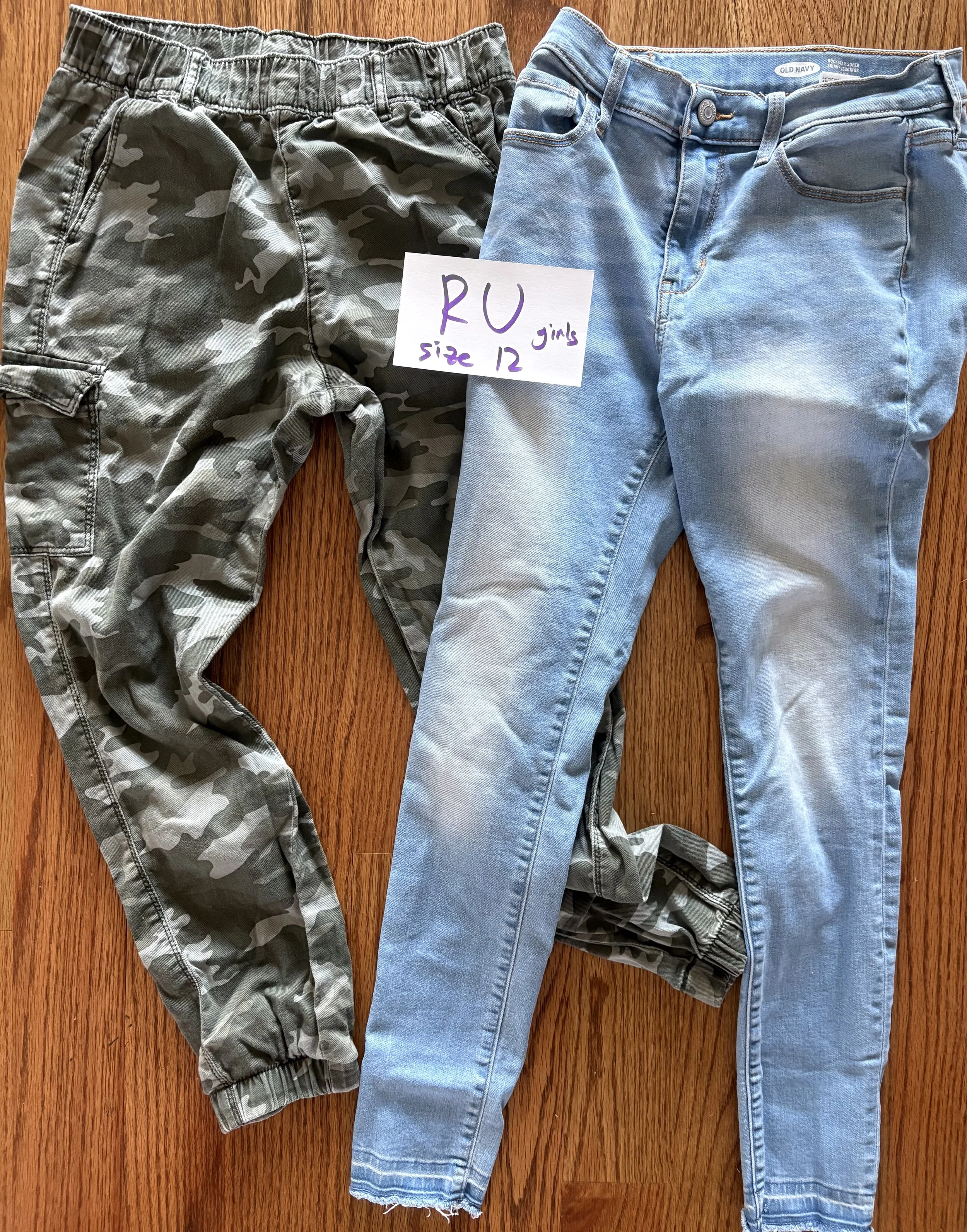 Lot RU girls jeans size 12