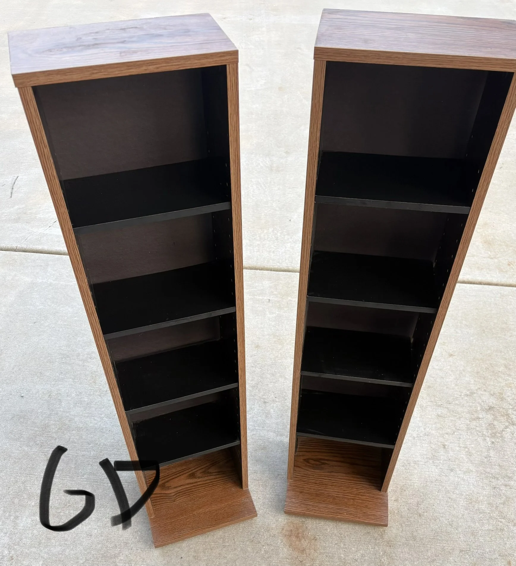Lot GD thin tall shelves