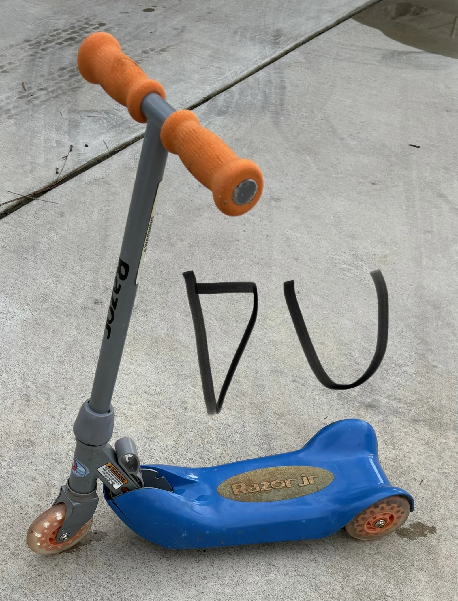 Lot DU scooter orange blue