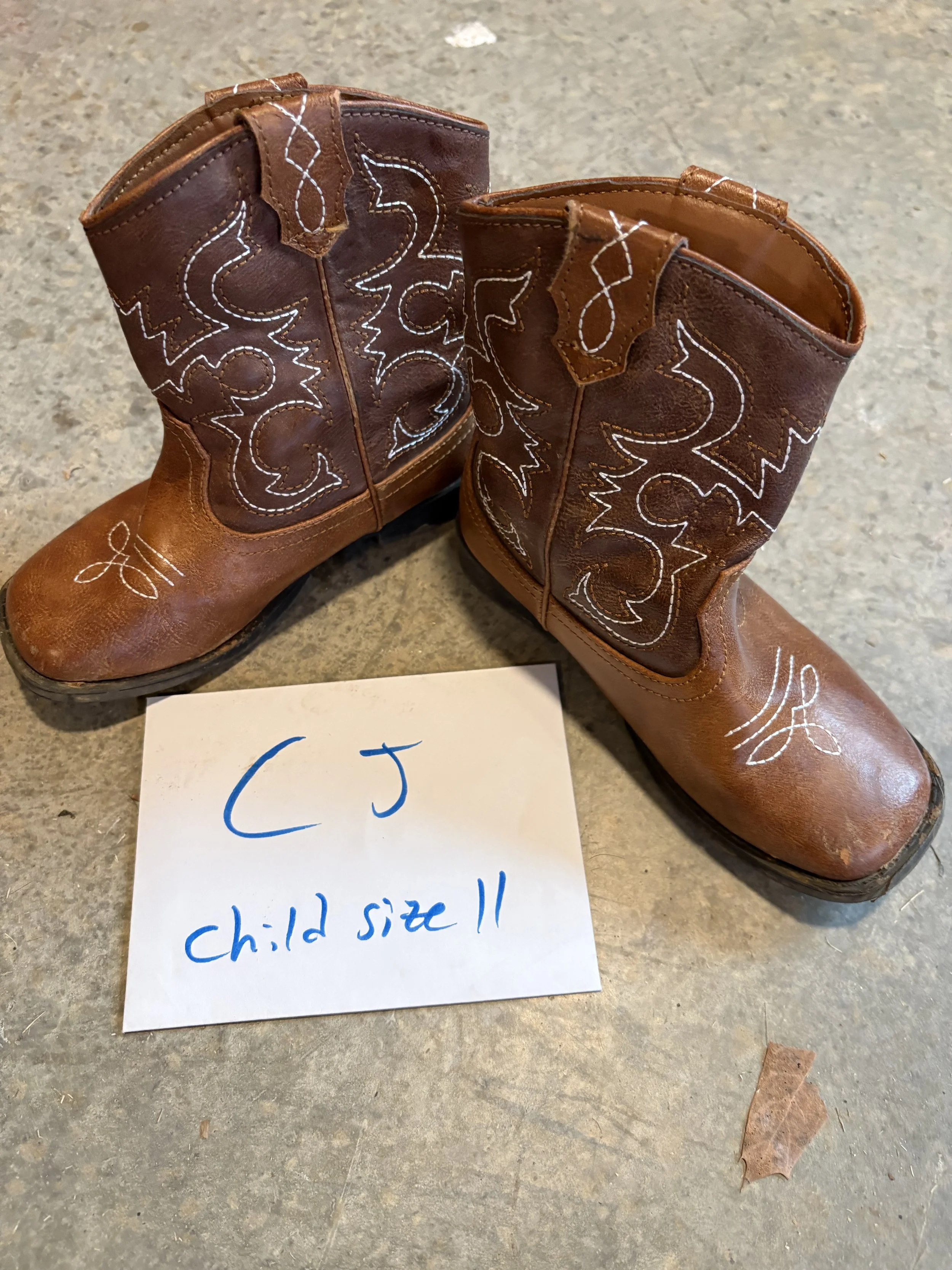 Lot CJ child size 11 cowboy boots