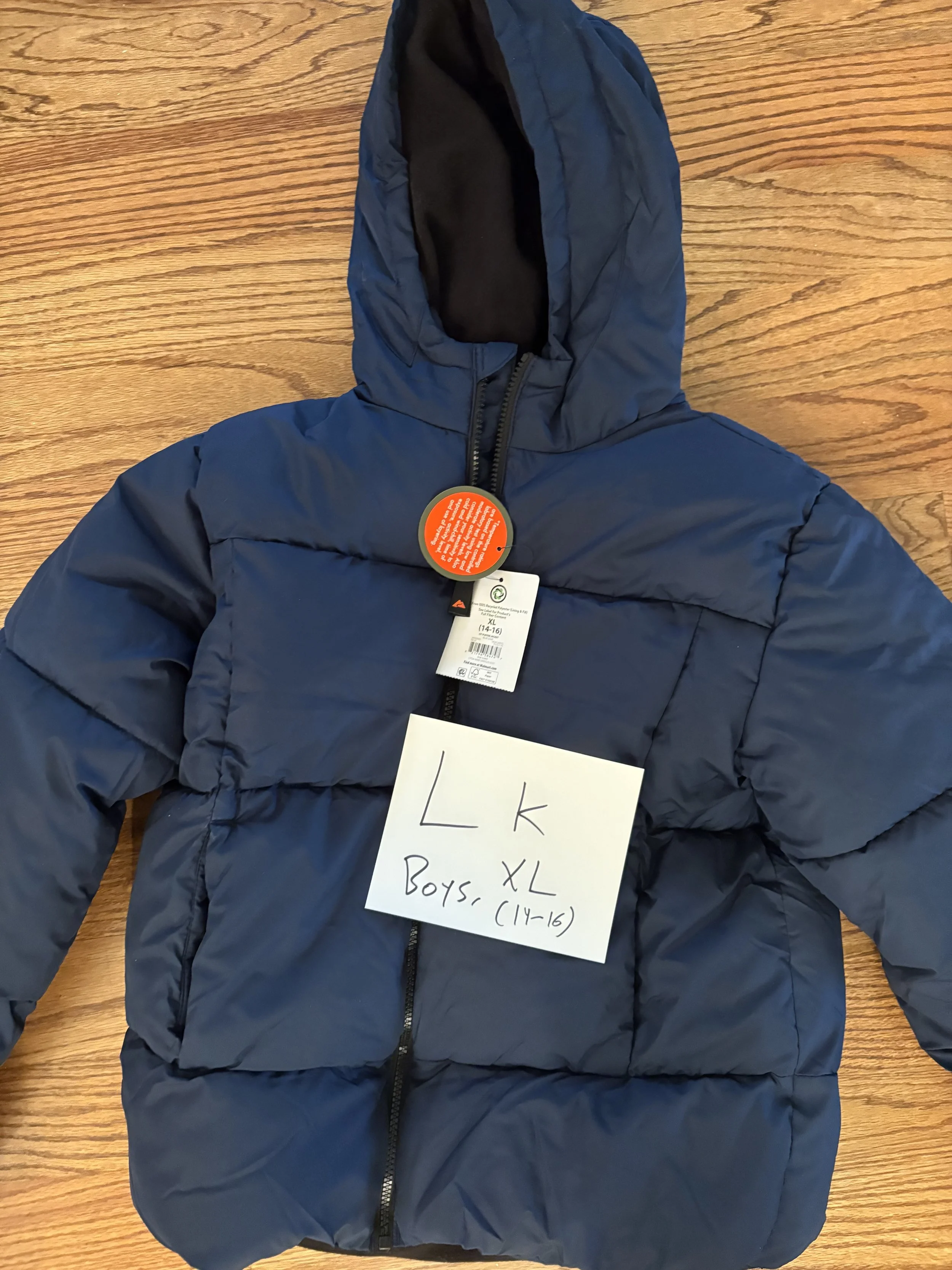 Lot LK Boys size XL 14/16 navy coat