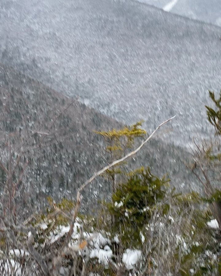 We made a partial ascent up Old Bridle Path on Mt. Lafayette yesterday.  Our plan was to make it to the AMC Greenleaf Hut, then turn back.  We bailed a bit earlier.  TBH, we don&rsquo;t have much winter hiking experience, and the snow, 50+mph winds a