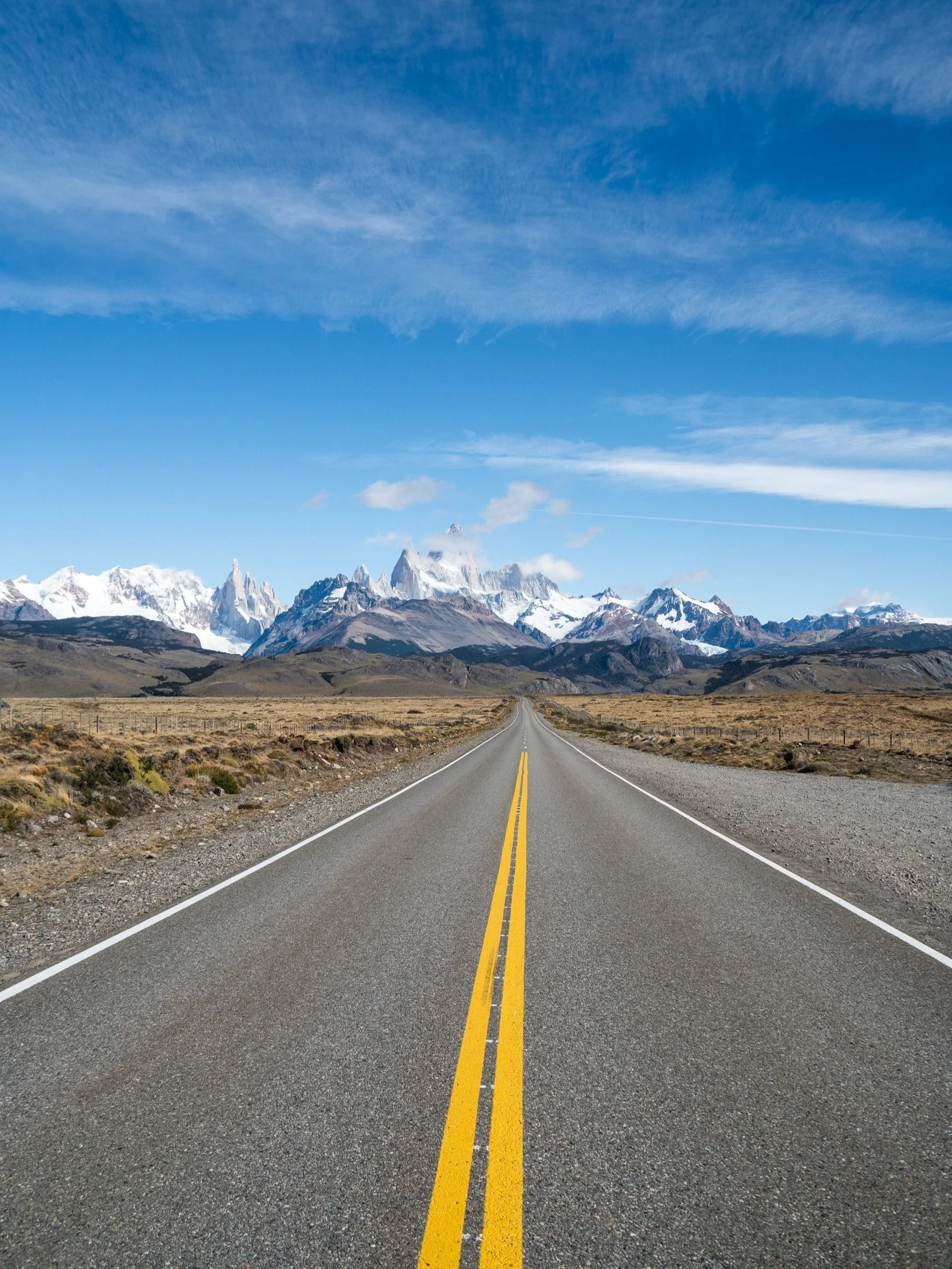 Driving towards Fitz Roy in Argentinian Patagonia