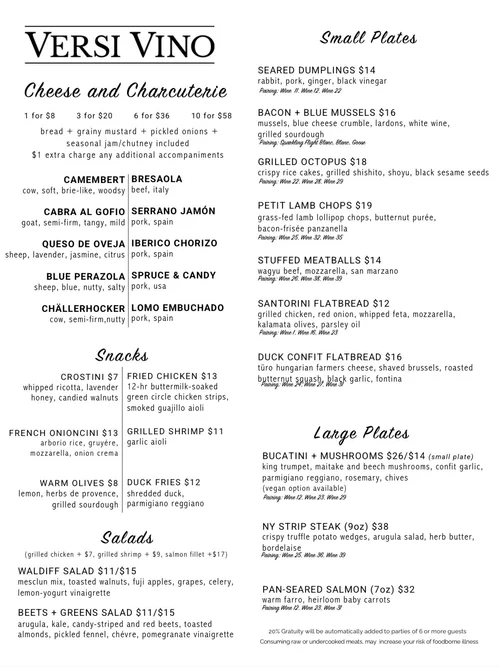 Menu — Versi Vino