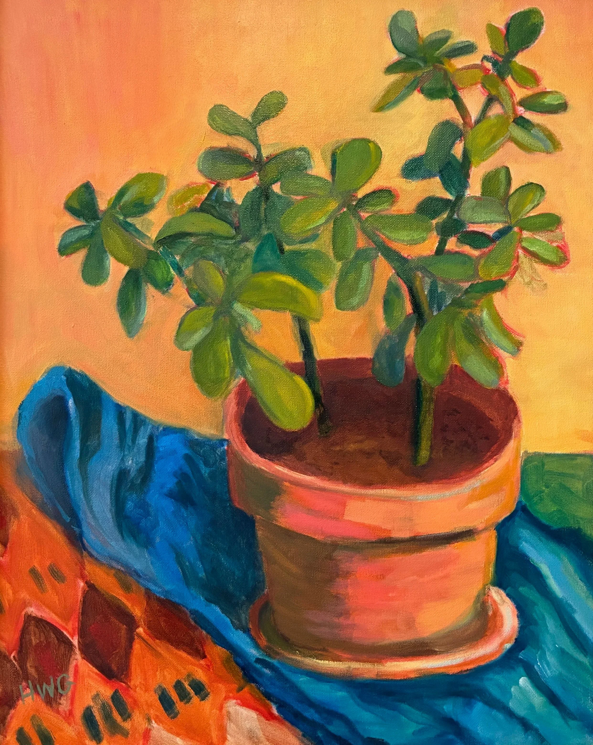 jade plant, 16x20, framed, $220