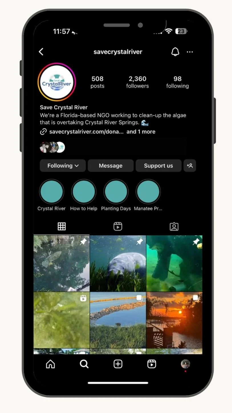 Save Crystal River Instagram