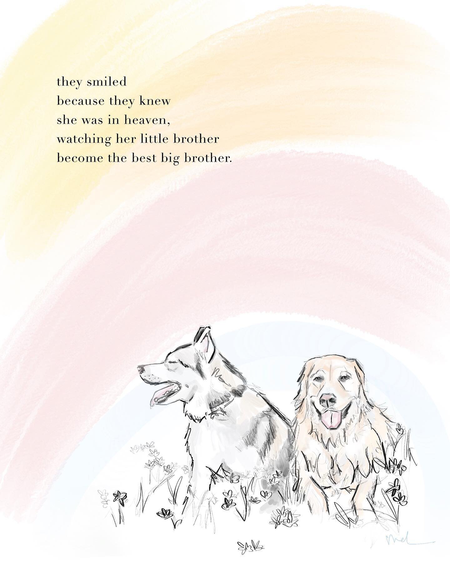 Y&rsquo;all. This is going to be a long one but I have to share the story behind this custom illustration. It&rsquo;s heartbreaking and heart warming all at the same time. This was commissioned as a gift to go in a nursery for a baby girl on the way.