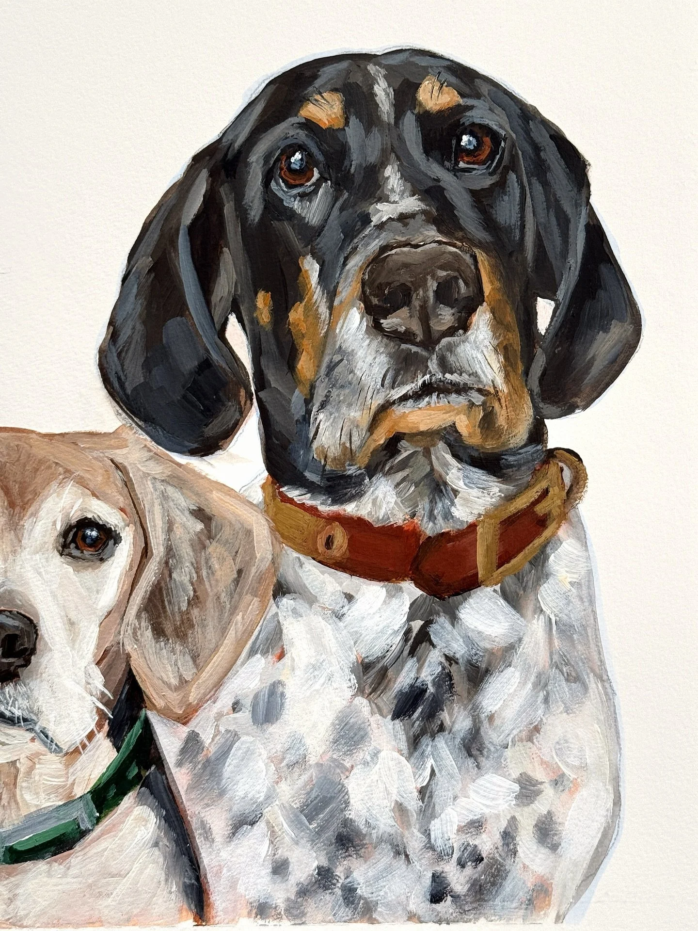 The goodest boys ❤️❤️❤️
12x16 on paper 

#treatyourself #petportraitartist #petportraitsofinstagram #goodestboys #southernboys #gooddogs #chocolatelabsquad #hounddogsofinstagram #beaglelovers