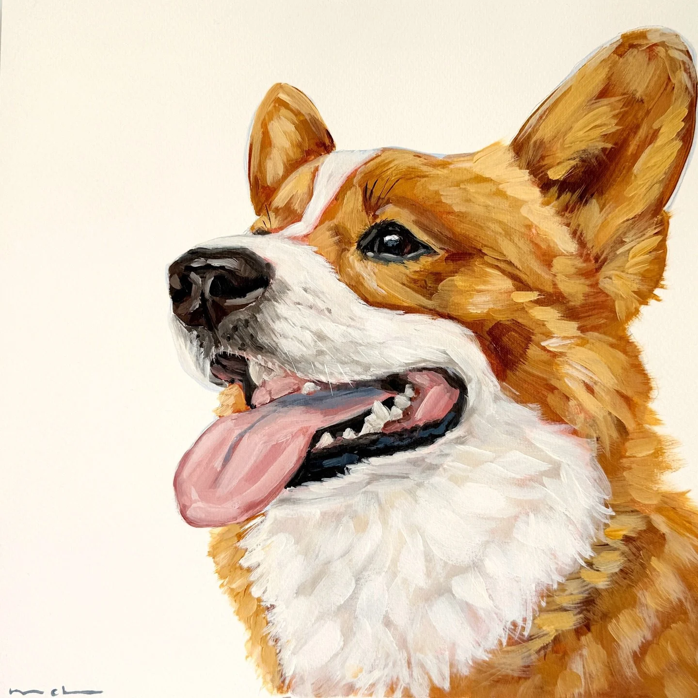 #happycorgi 🧡Raegan. 12x12 on paper 

#smileandbehappy #happydoglife #happydoggy #gifthappiness