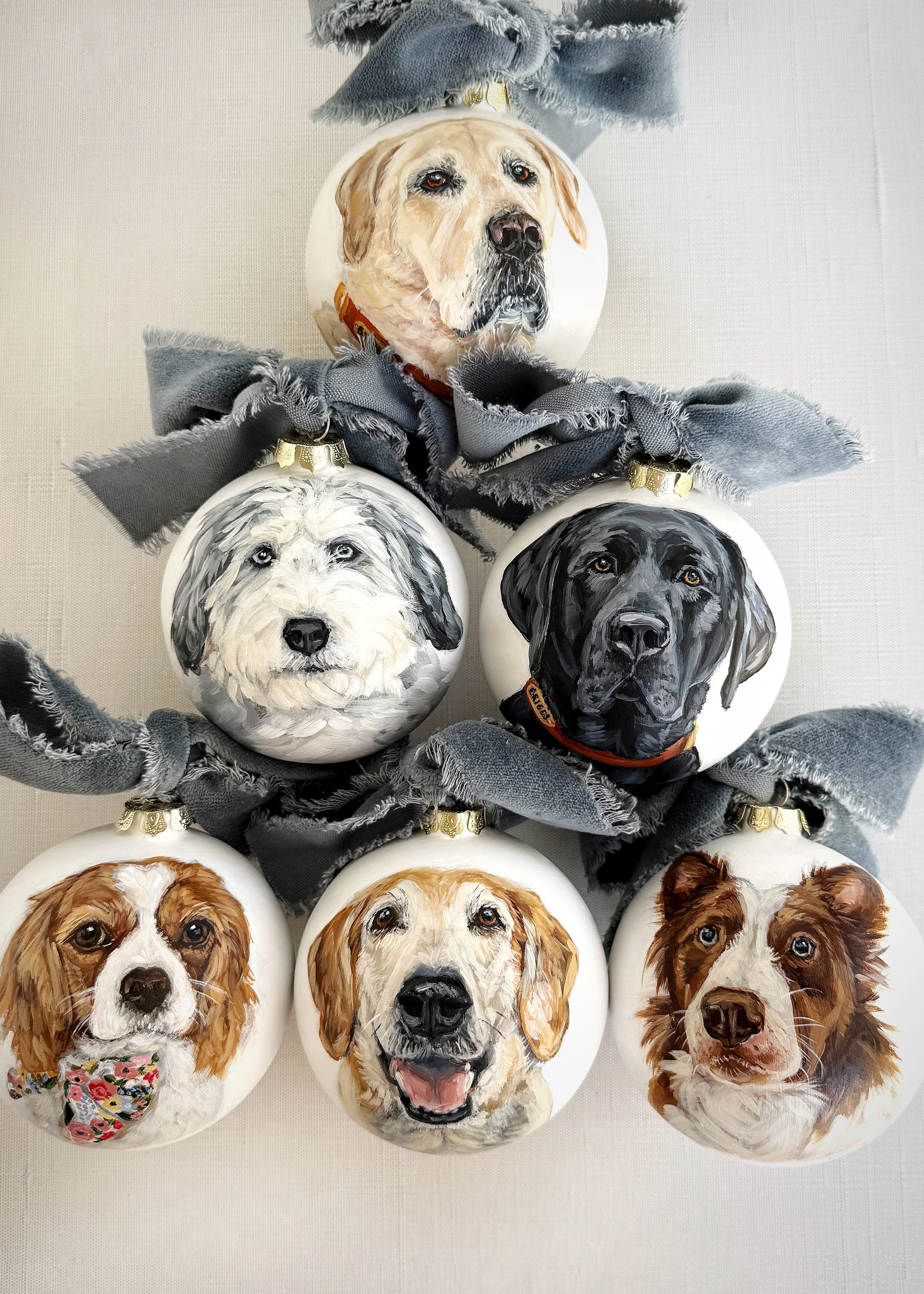 4 Inch Ceramic Ball Ornament