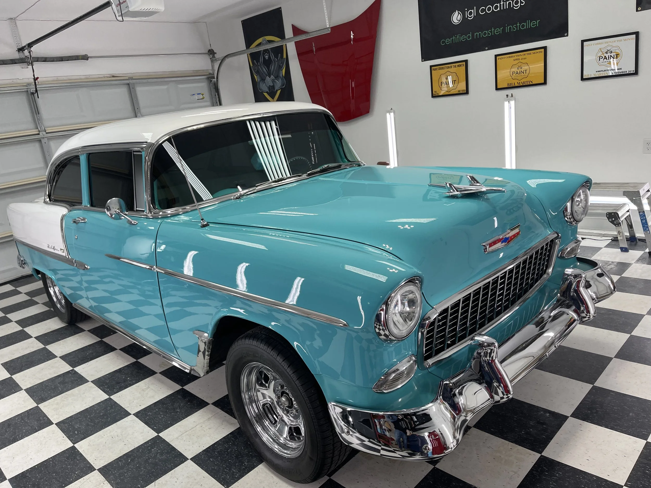 Old Light Blue Car