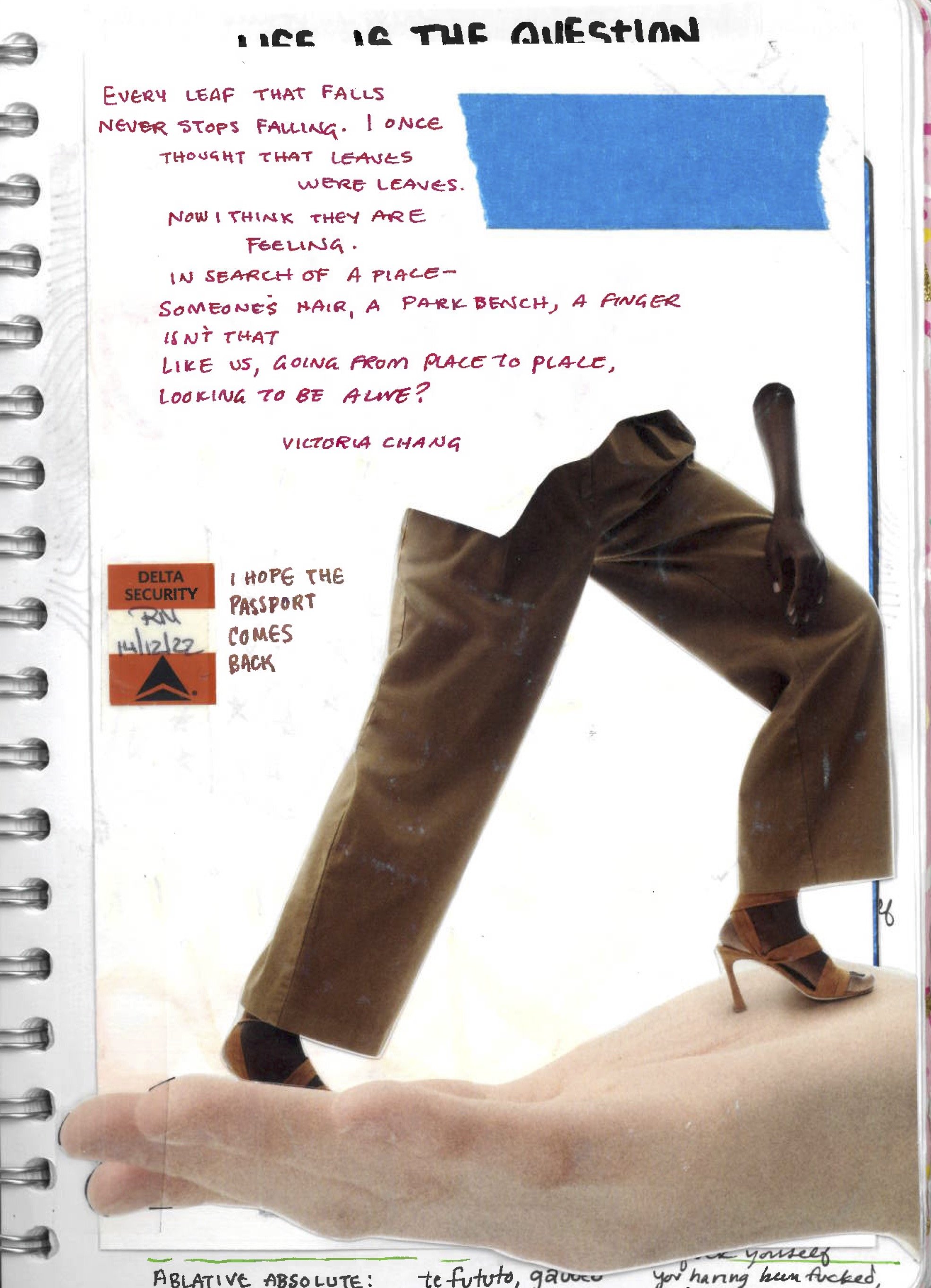 NYC - pen, collage, 2023