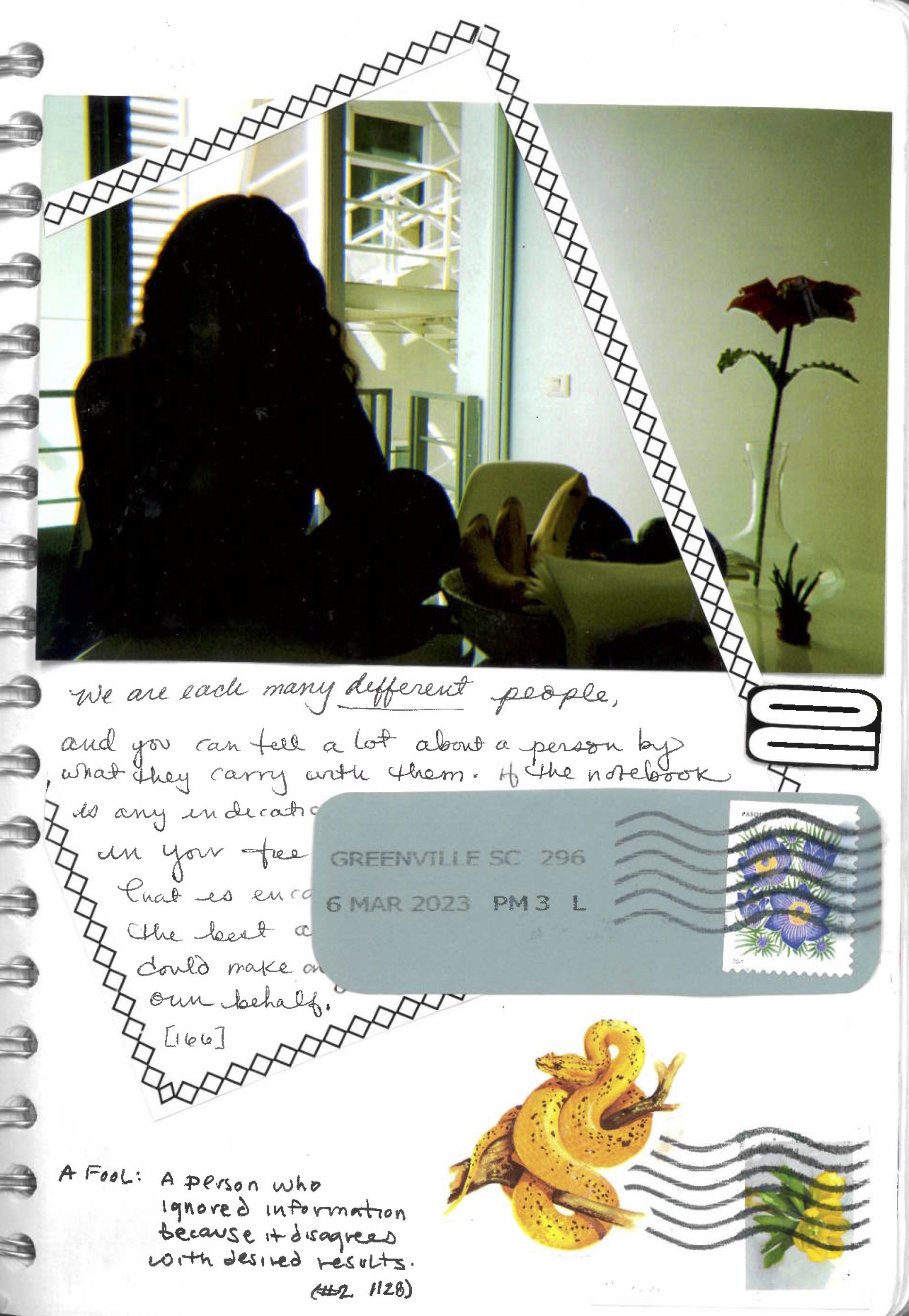 NYC - pen, collage, 2023