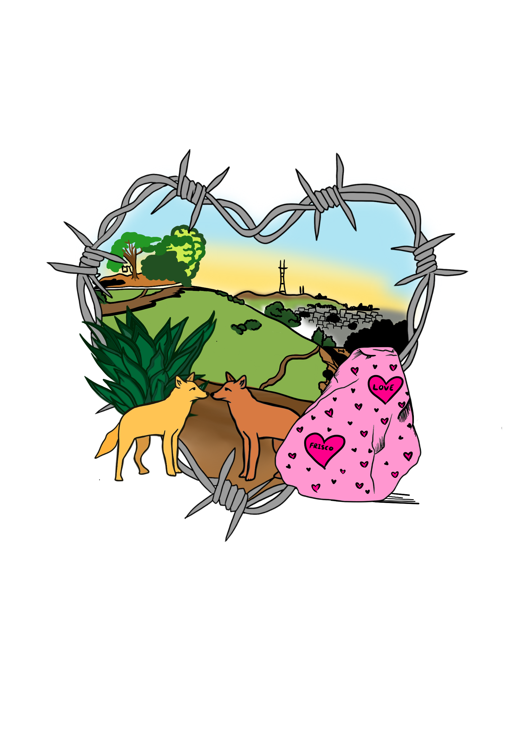 Bernal Heights (Sticker) - Frisco love letter