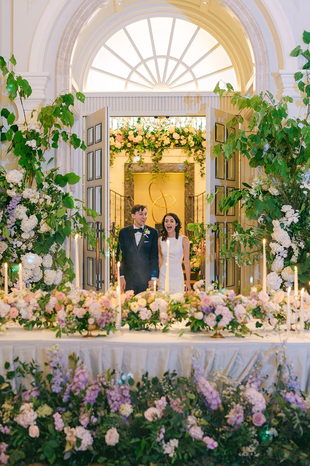 Couple entering the ballroom in Adare Manor