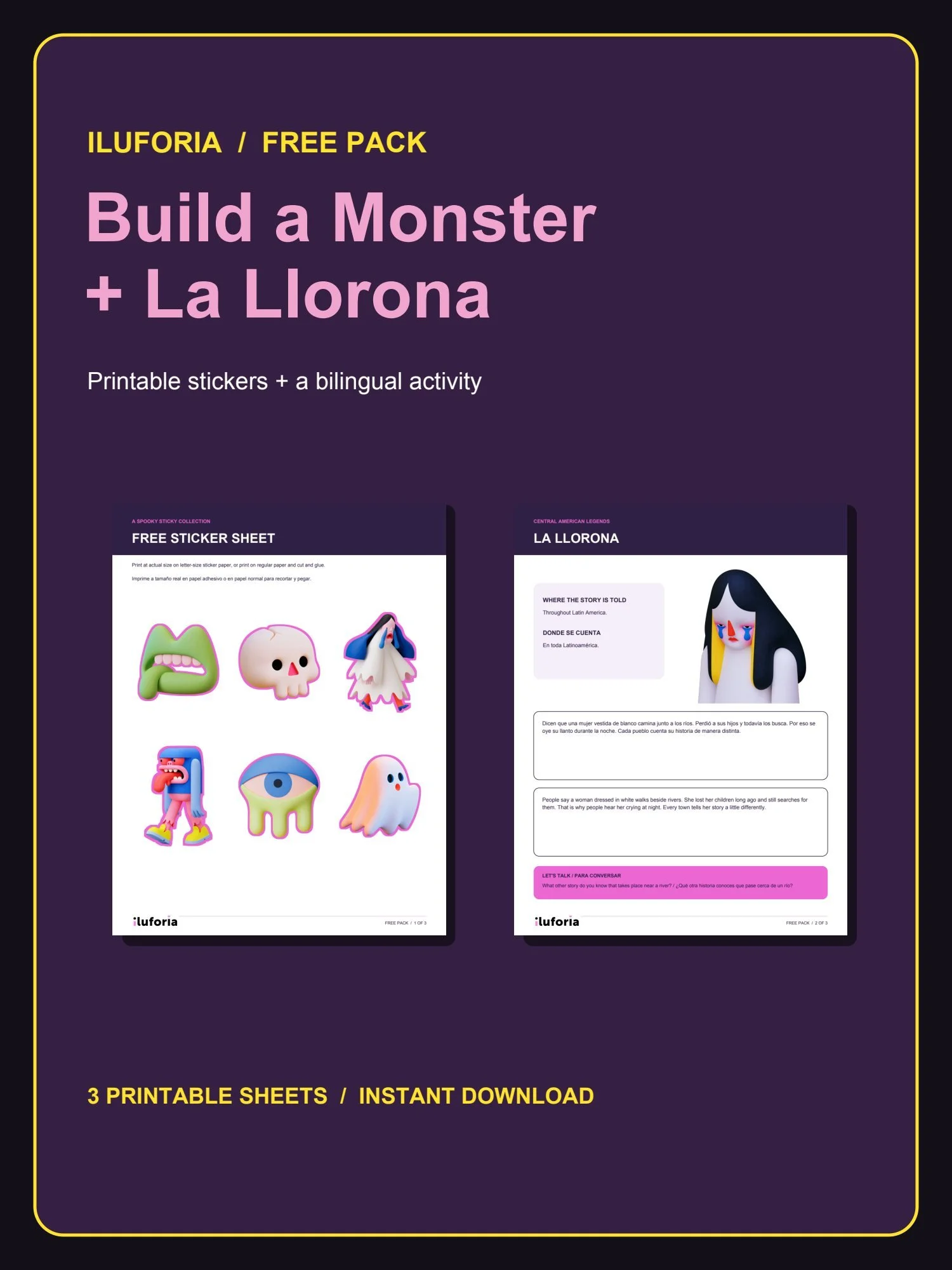 Free Pack: Build a Monster + La Llorona