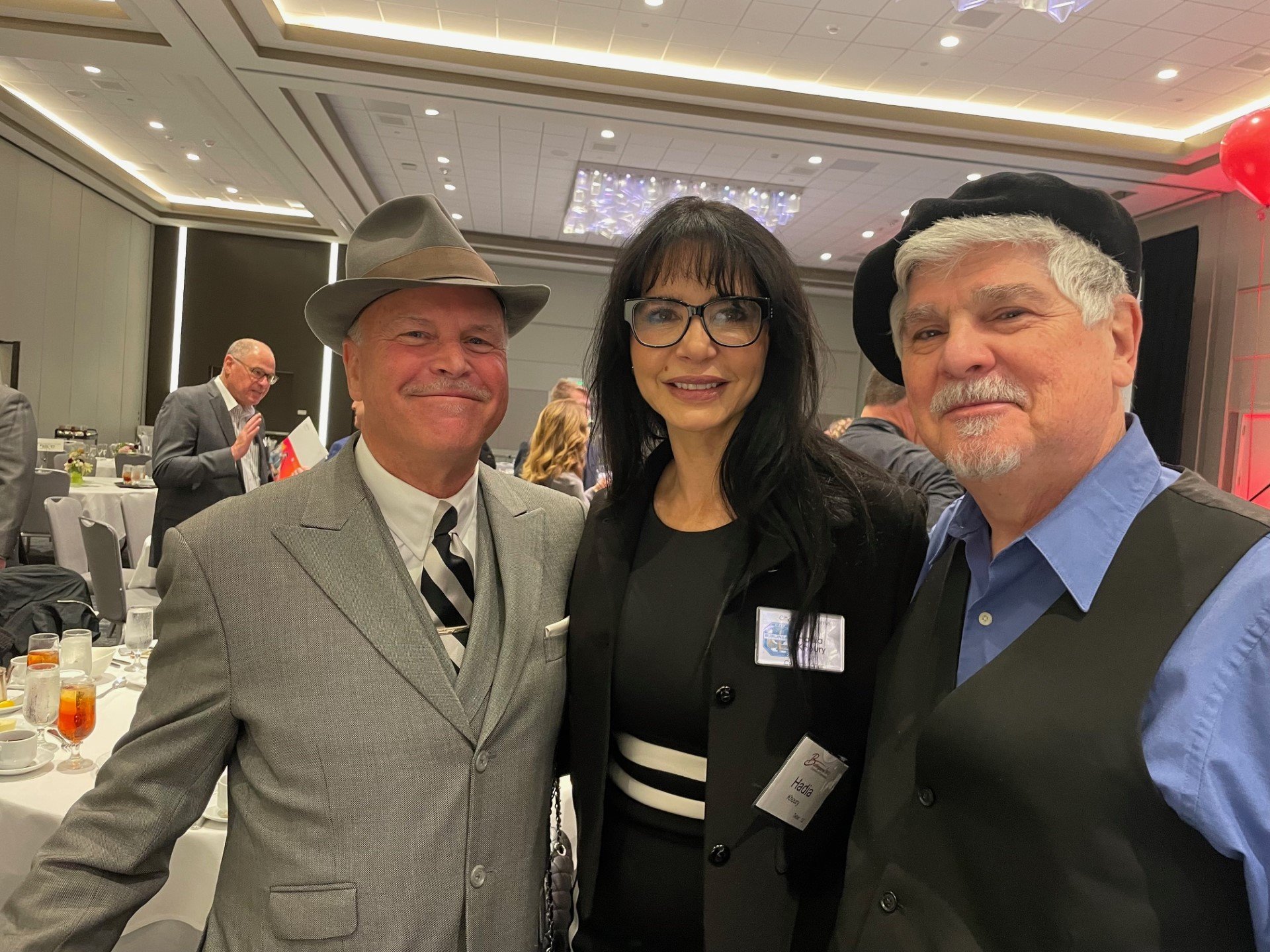 Ross Bruce, Chamber Board Chair and AVR Realty, Hadia Khoury, Beautification Commissioner, Humberto Berenfus, Jewels of Monaco