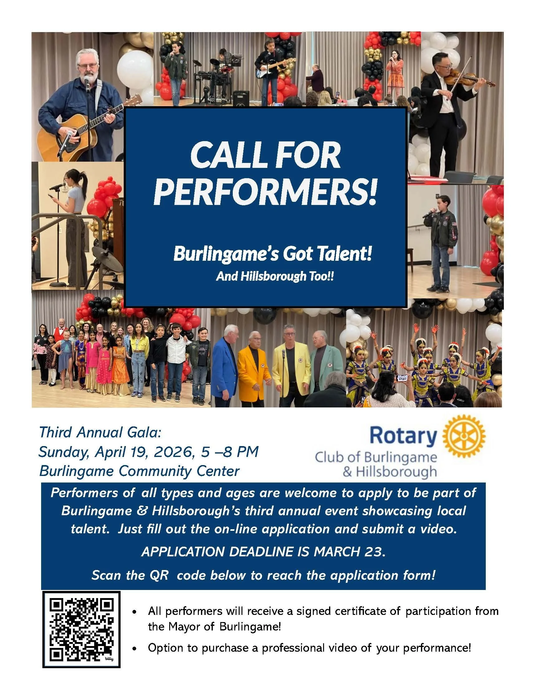 LAST CALL FOR PERFORMERS