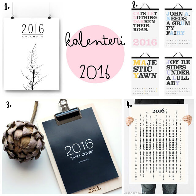 Seinäkalenterit vuodelle 2016