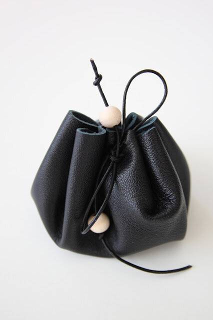 DIY leather gift bag