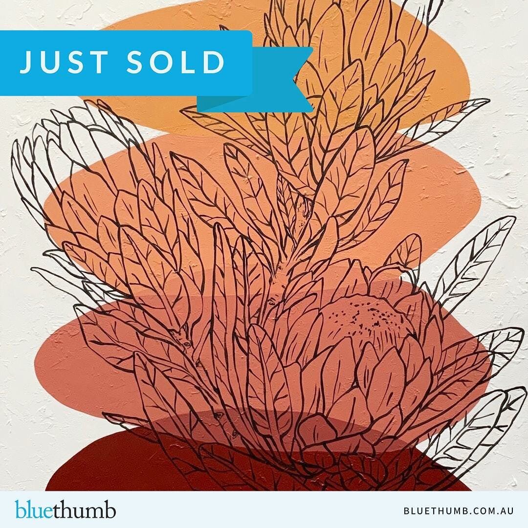 Wuuut.  You guys 😍. What a week. ❤️. Thank you to the lovely collector- this piece has been one of my favorites since the beginning! So grateful for all your support and thank you @bluethumbart for getting my work out there! #bluethumbartist #blueth