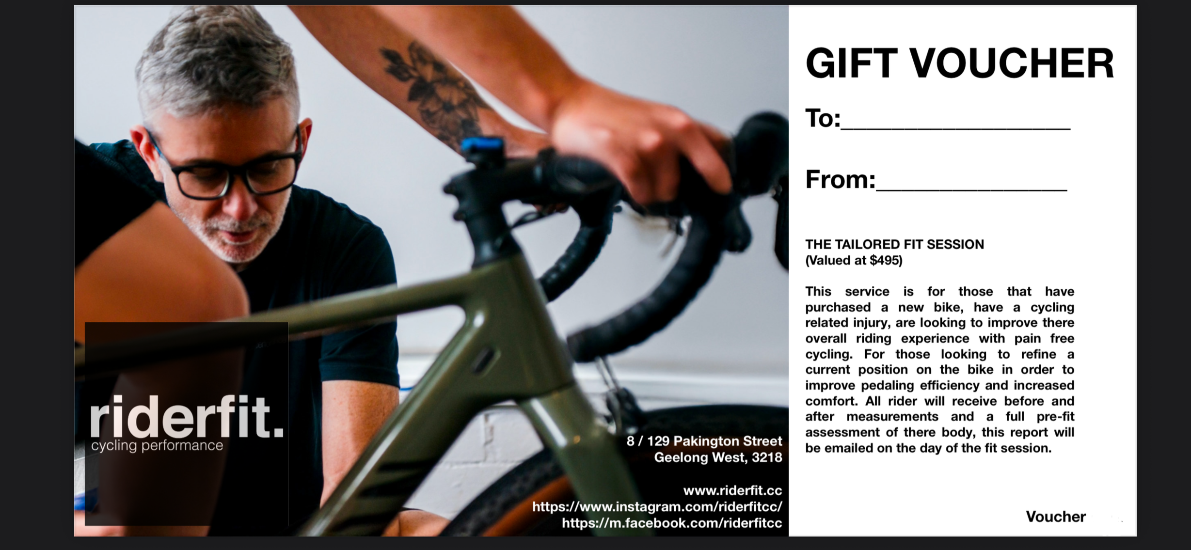 BIKE FIT Gift Vouchers