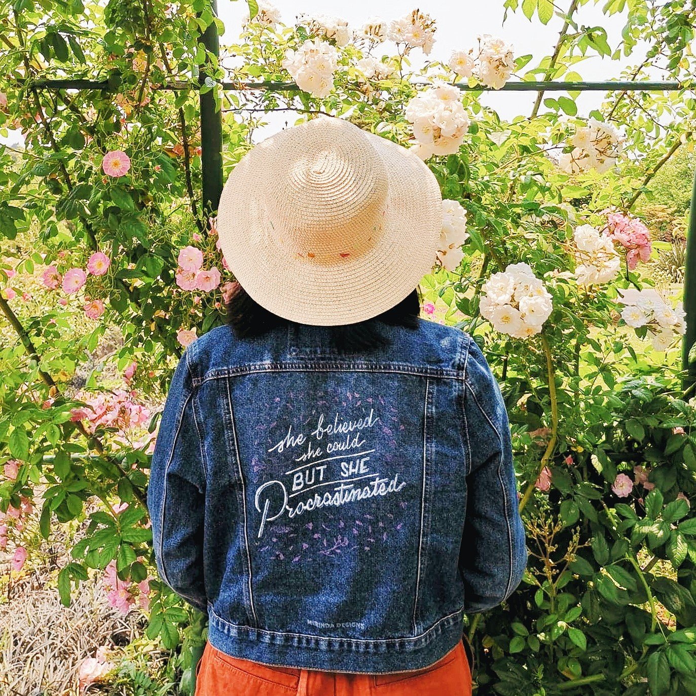 She-Believed-She-Could-But-She-Procrastinated-denim-jacket-block-printed-handmade-australian-flowers.jpg