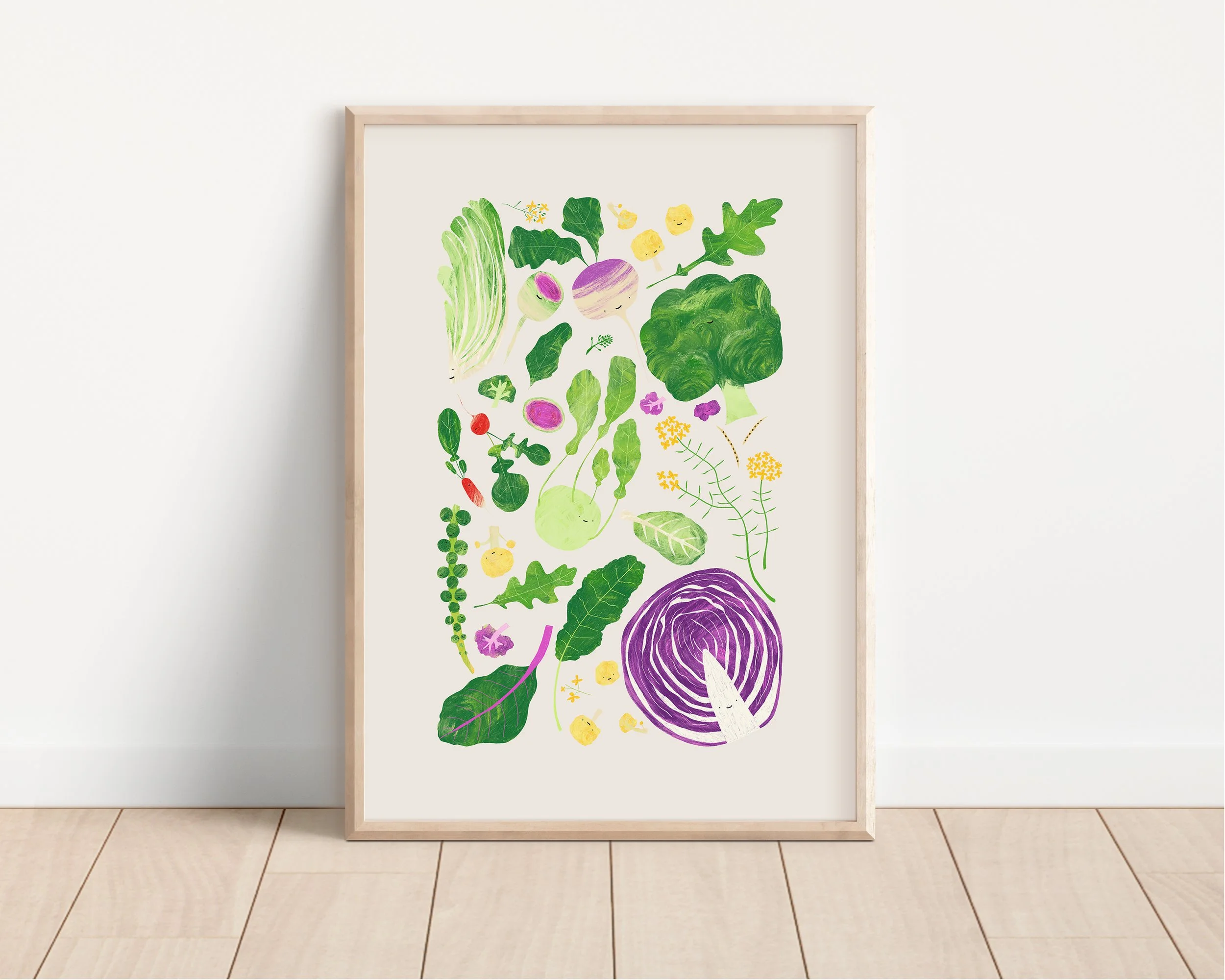 Brassicas Varieties Art Print
