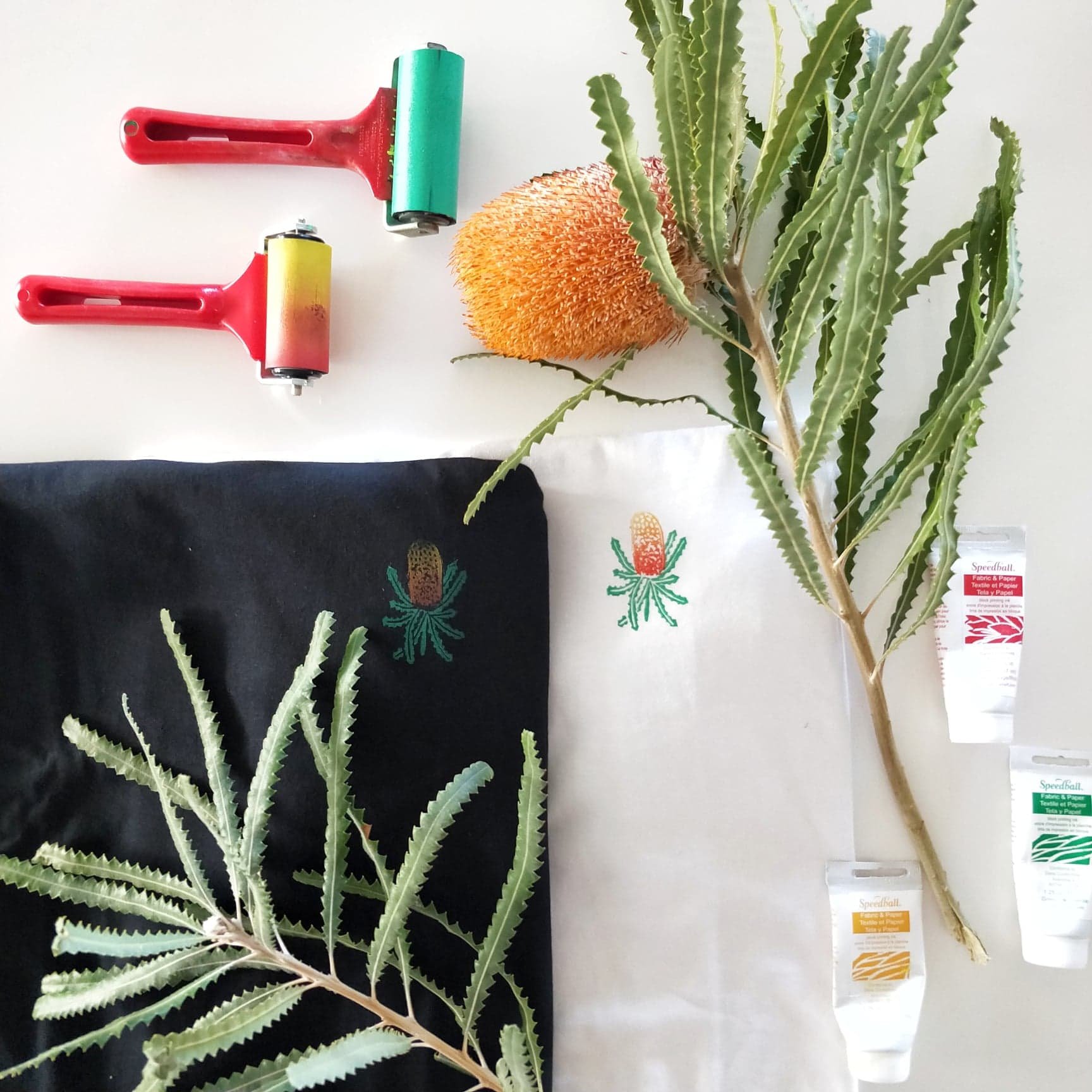 Banksia-t-shirt-handmade-block-printed-australian-flora-flatlay.jpg